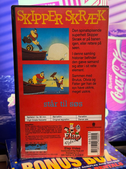 Skipper Skræk står til søs