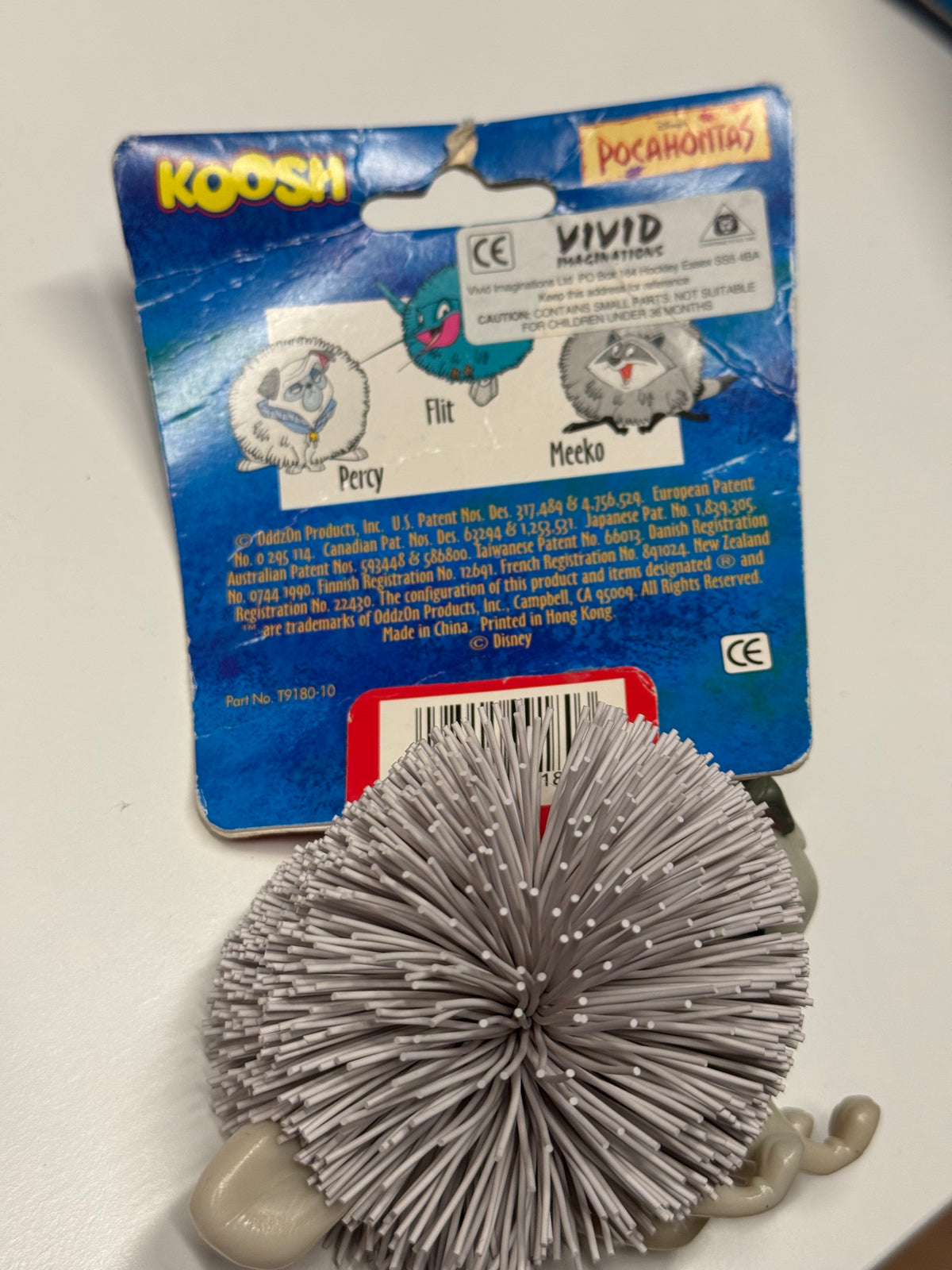 vintage Disney Pocahontas Koosh-bold med mopsen Percy fra 1995