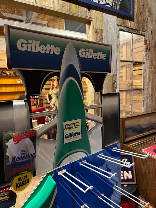 Gillette-reklame- og salgsdisplaysstand