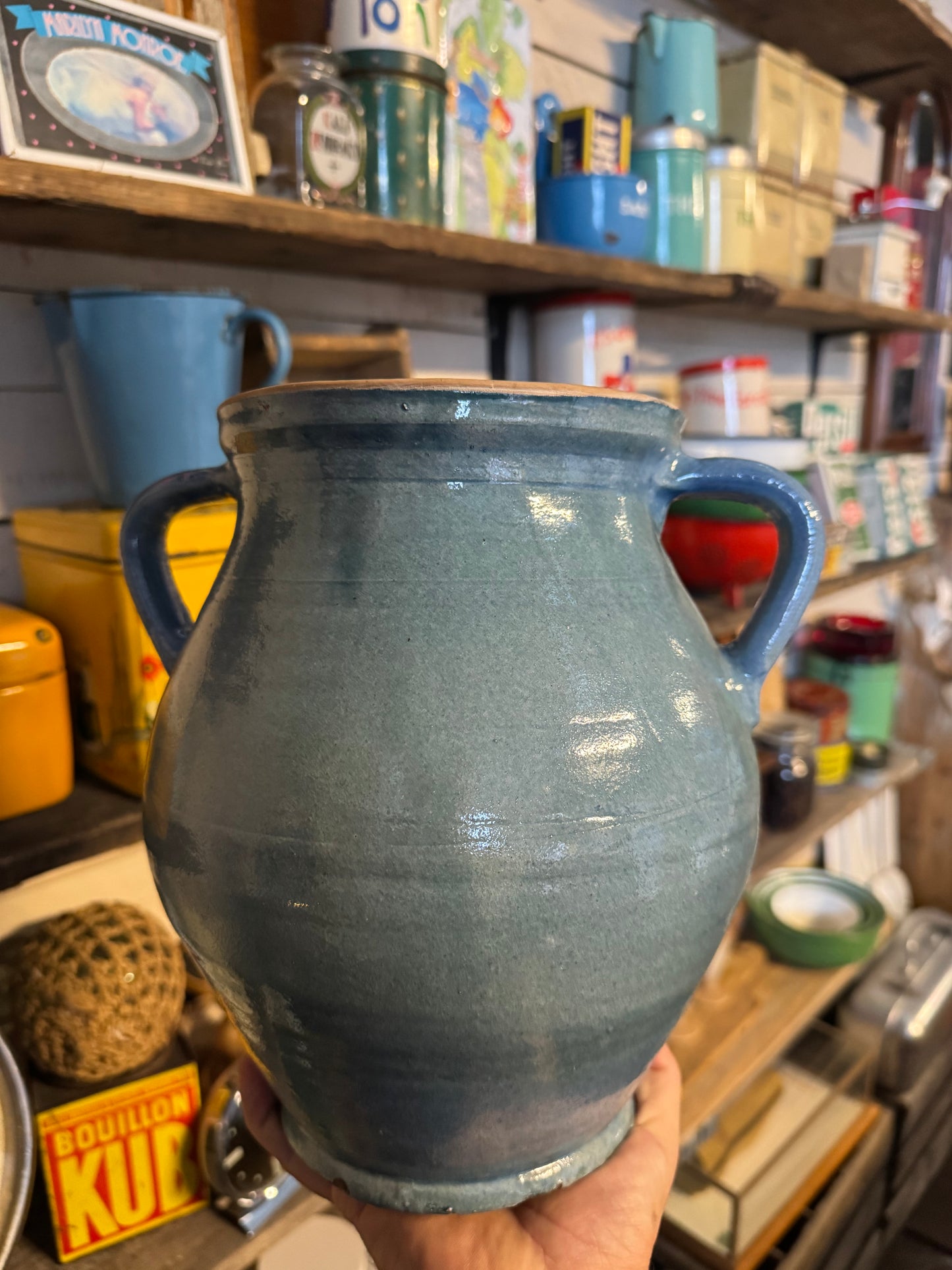 Keramik vase lyseblå