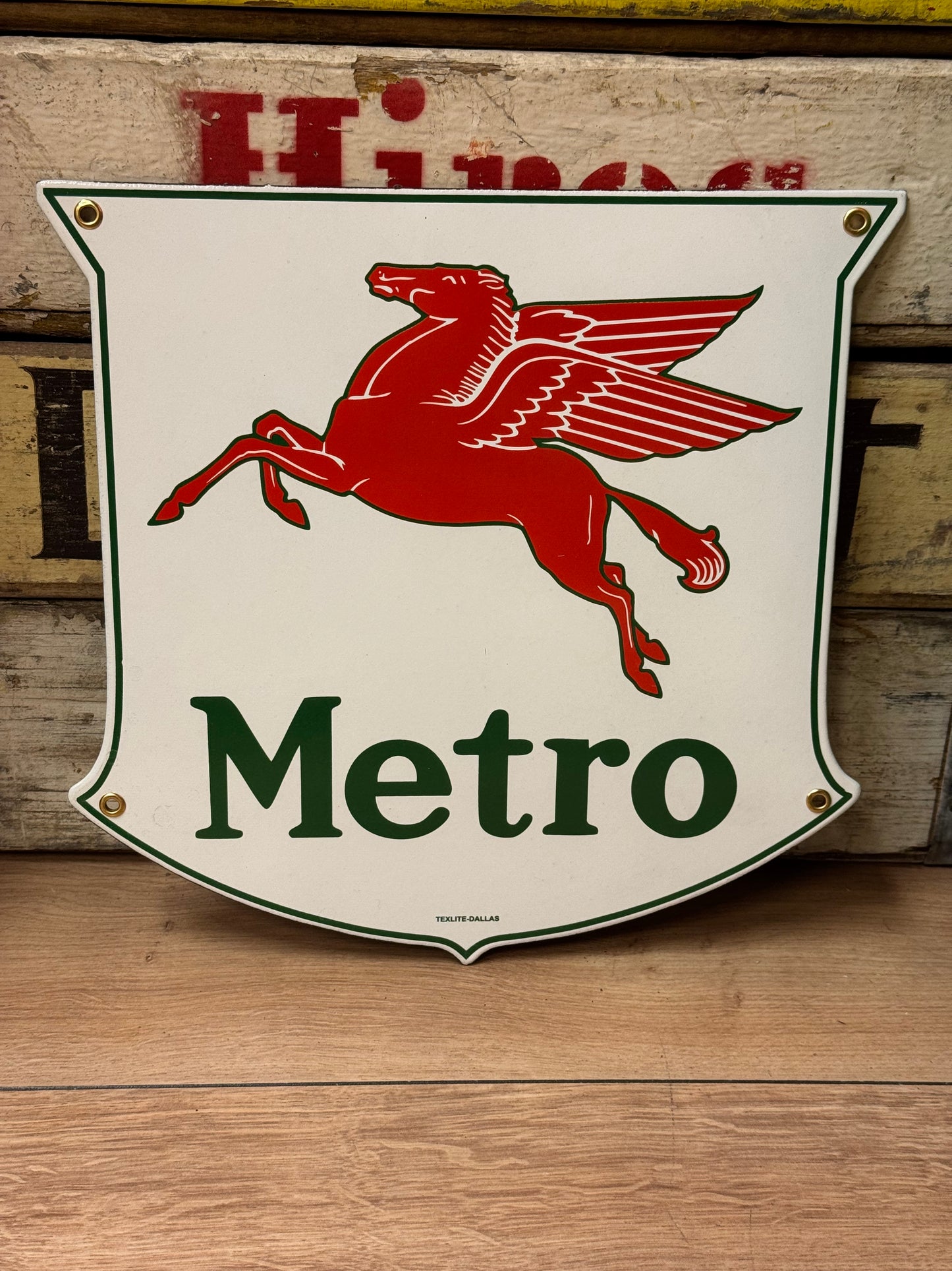 Mobiloil Metro - Emaljeskilt