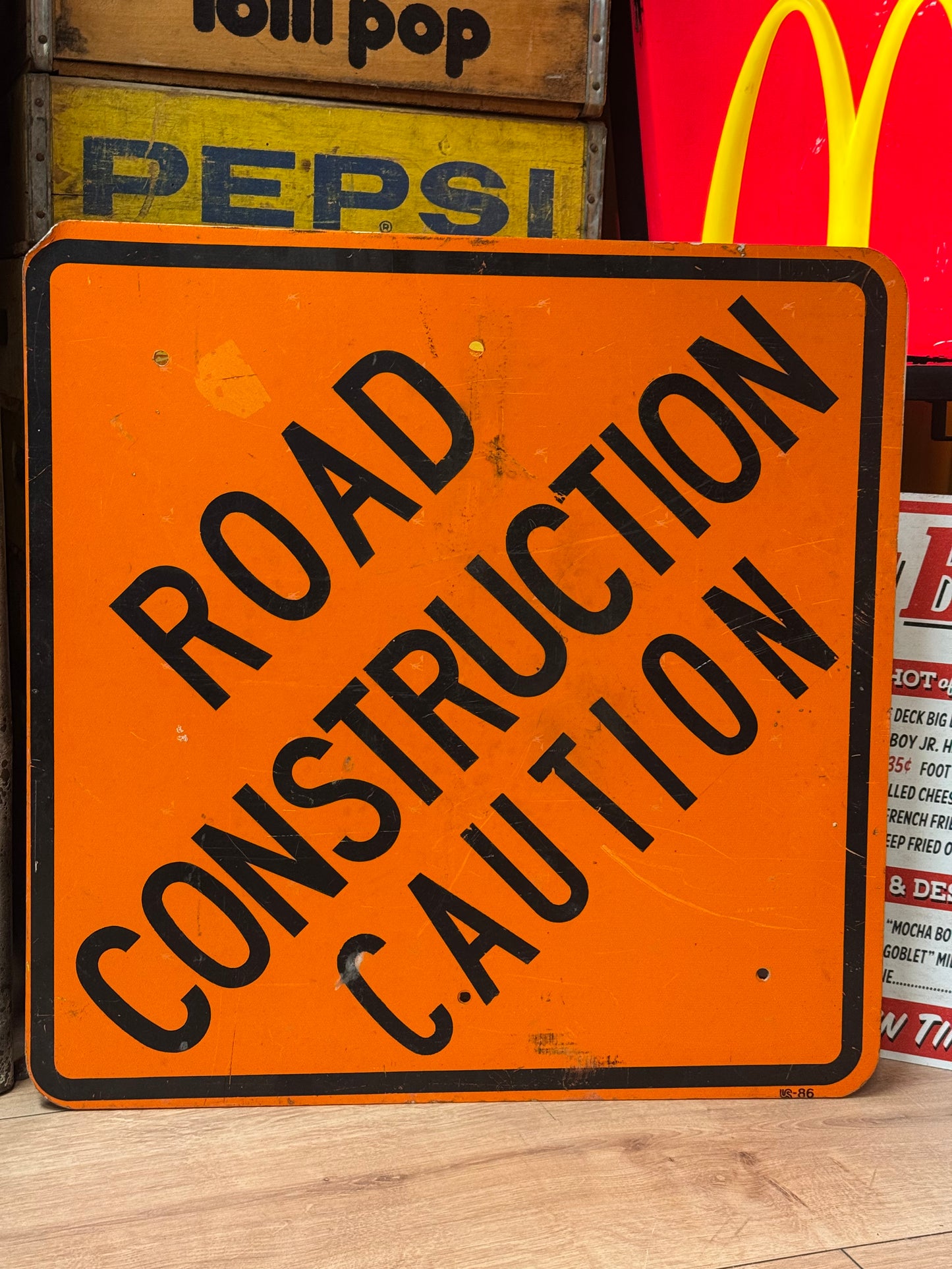 Road construction caution