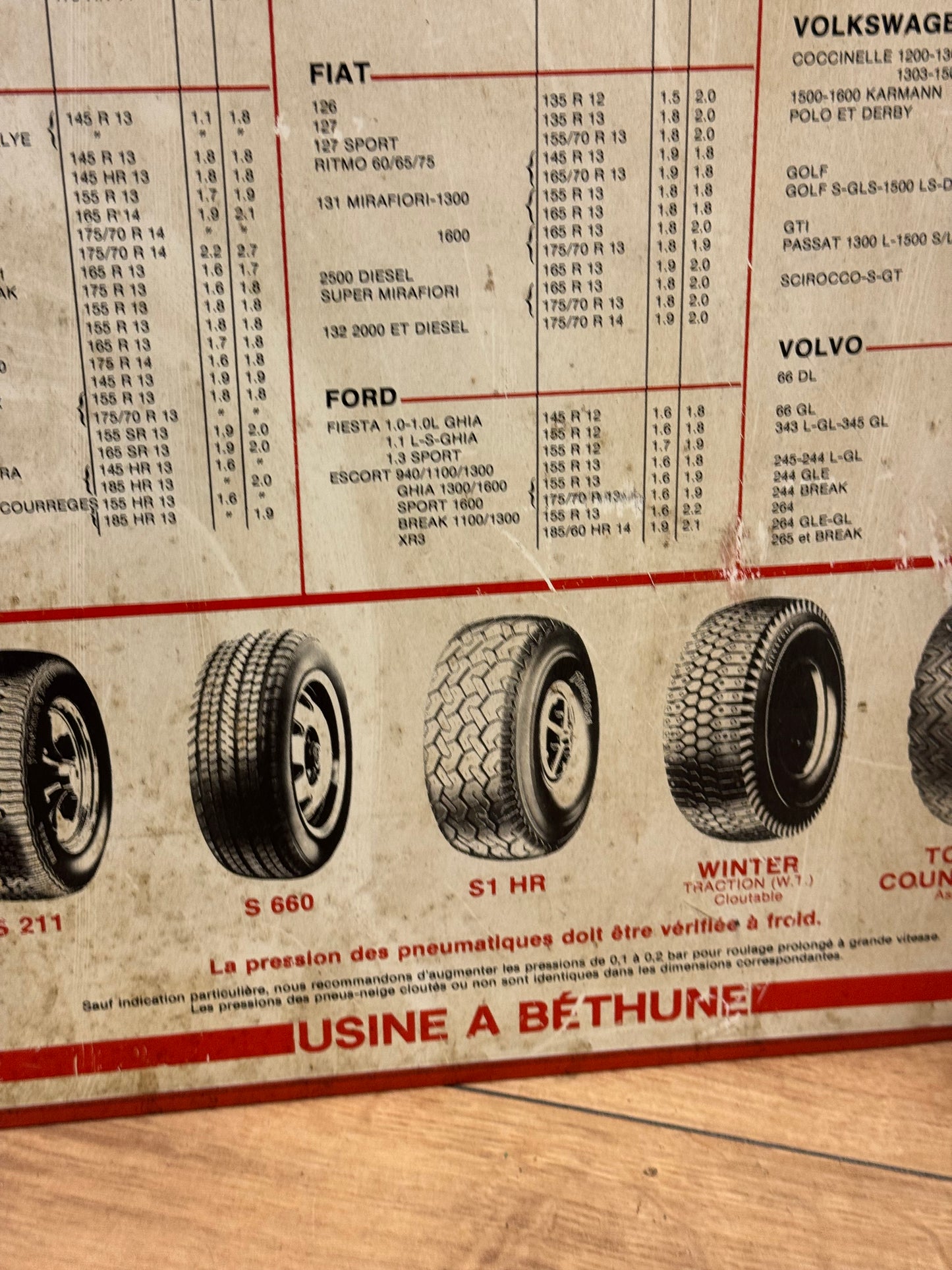 Firestone metal skilt
