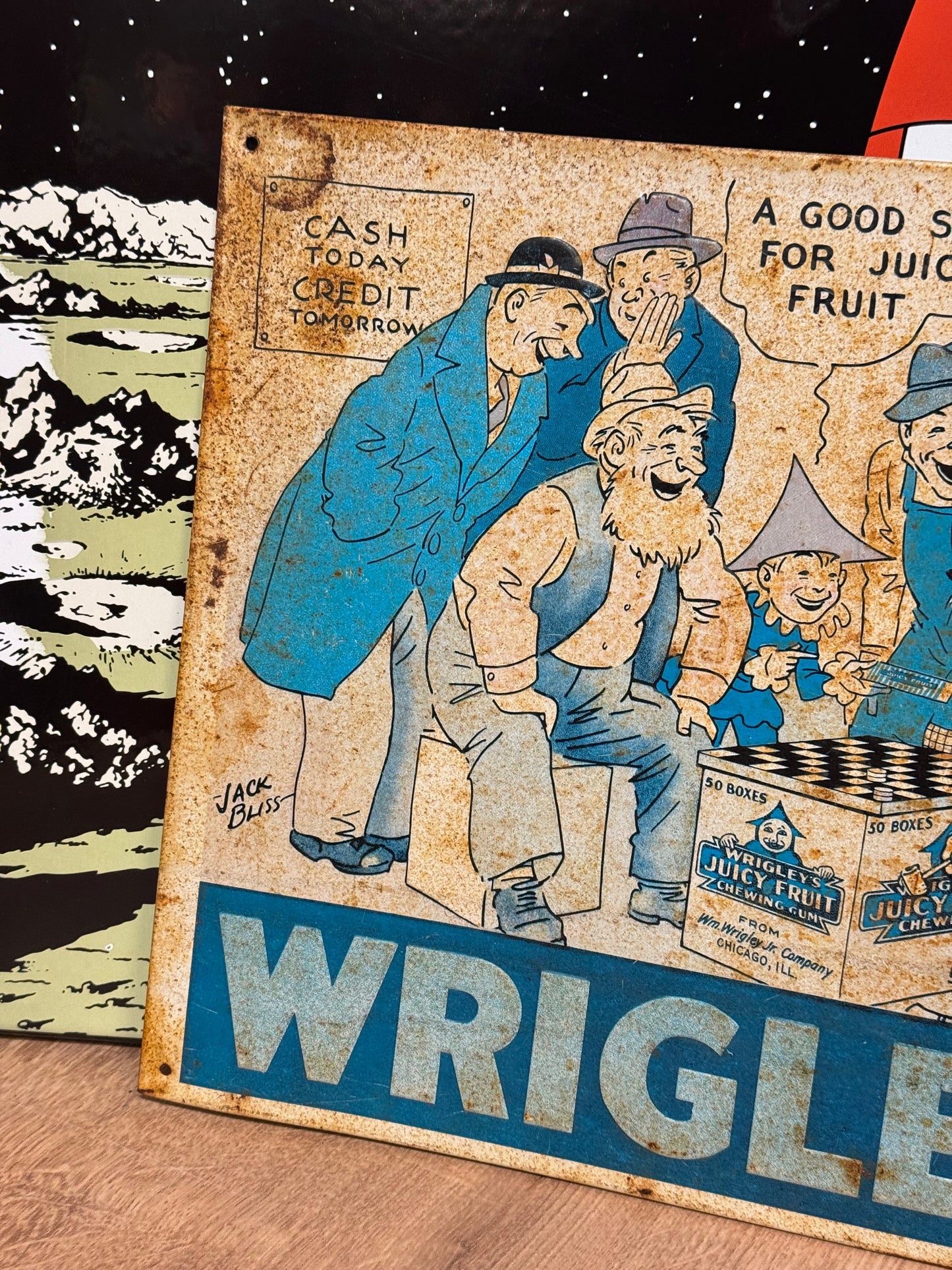 Wrigleys blik skilt