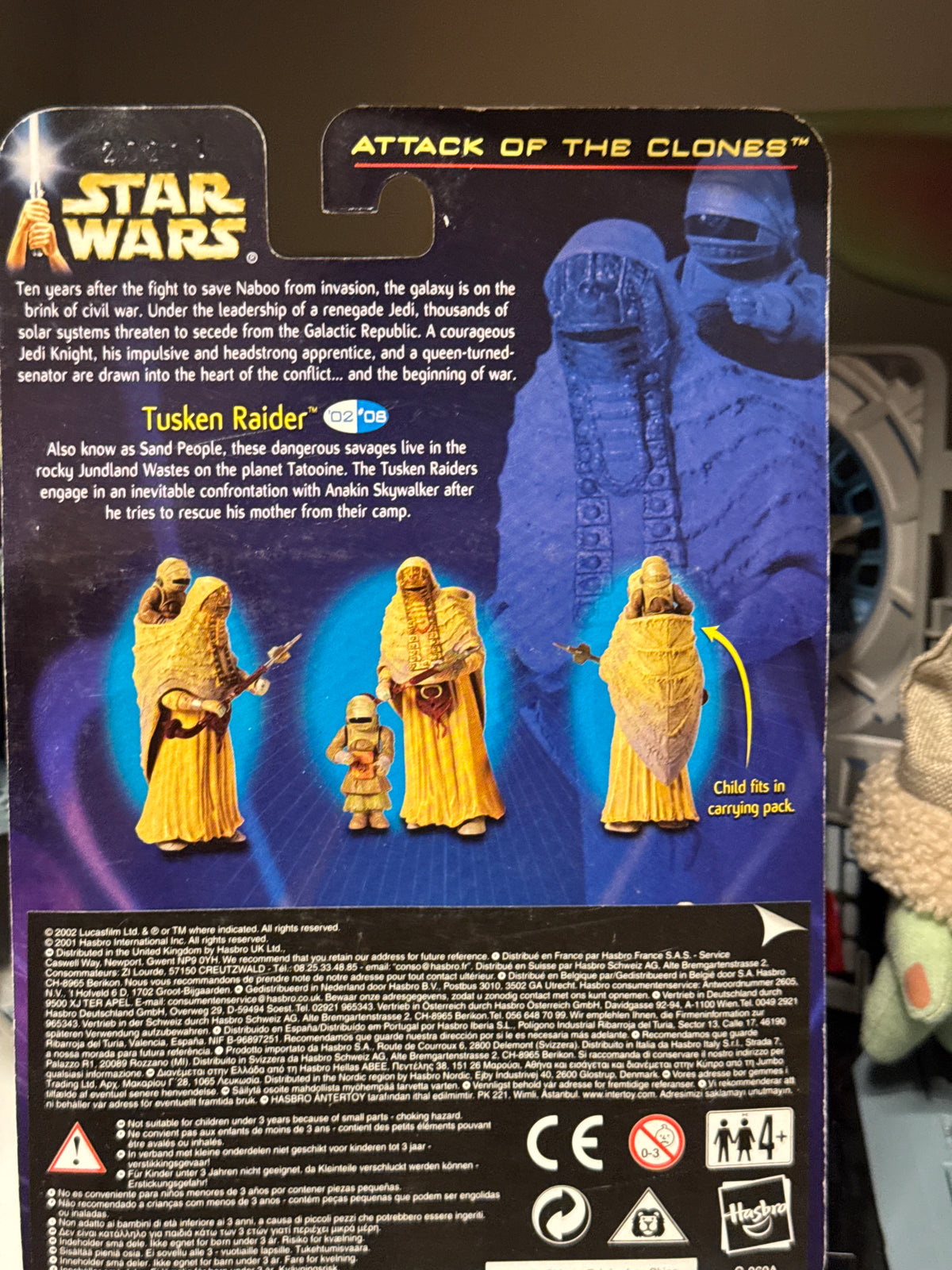 Star Wars Attack of the Clones Tusken Raider (Female with Tusken Child) actionfigur 2002
