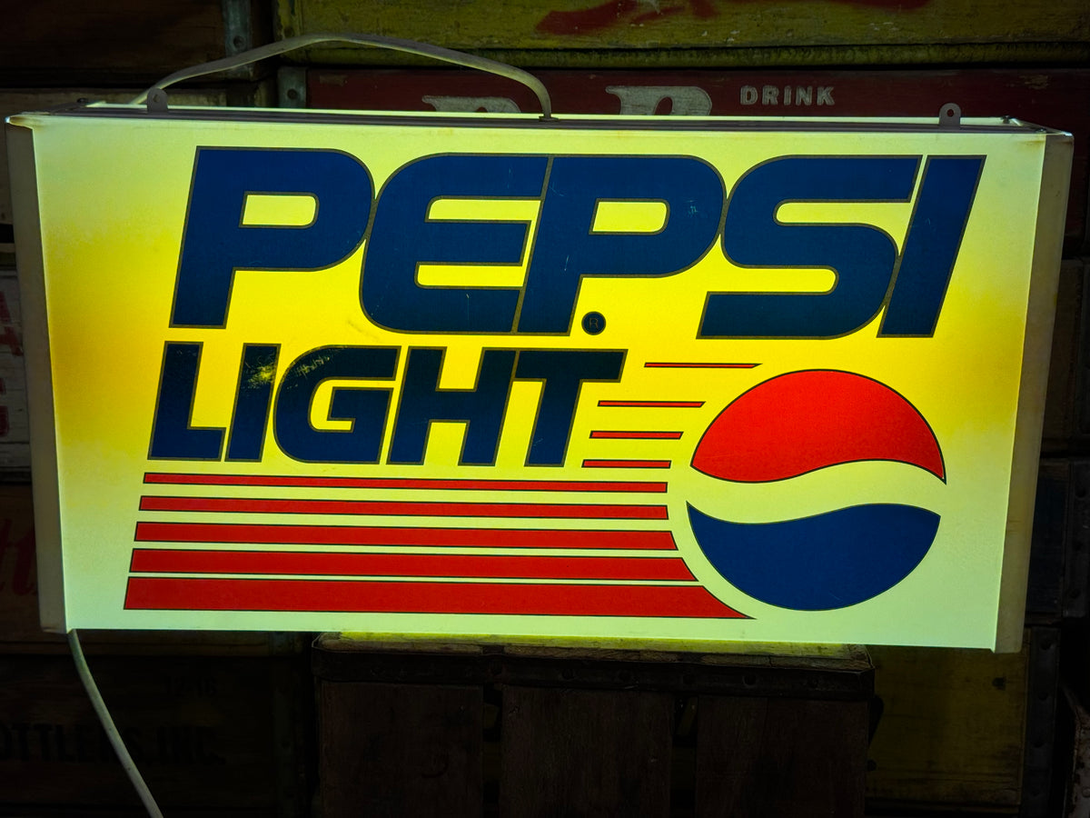Pepsi light lysskilt 1980erne