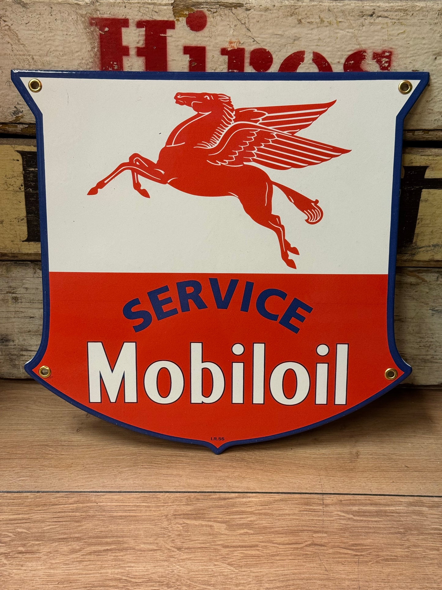 Mobiloil Service - Emaljeskilt