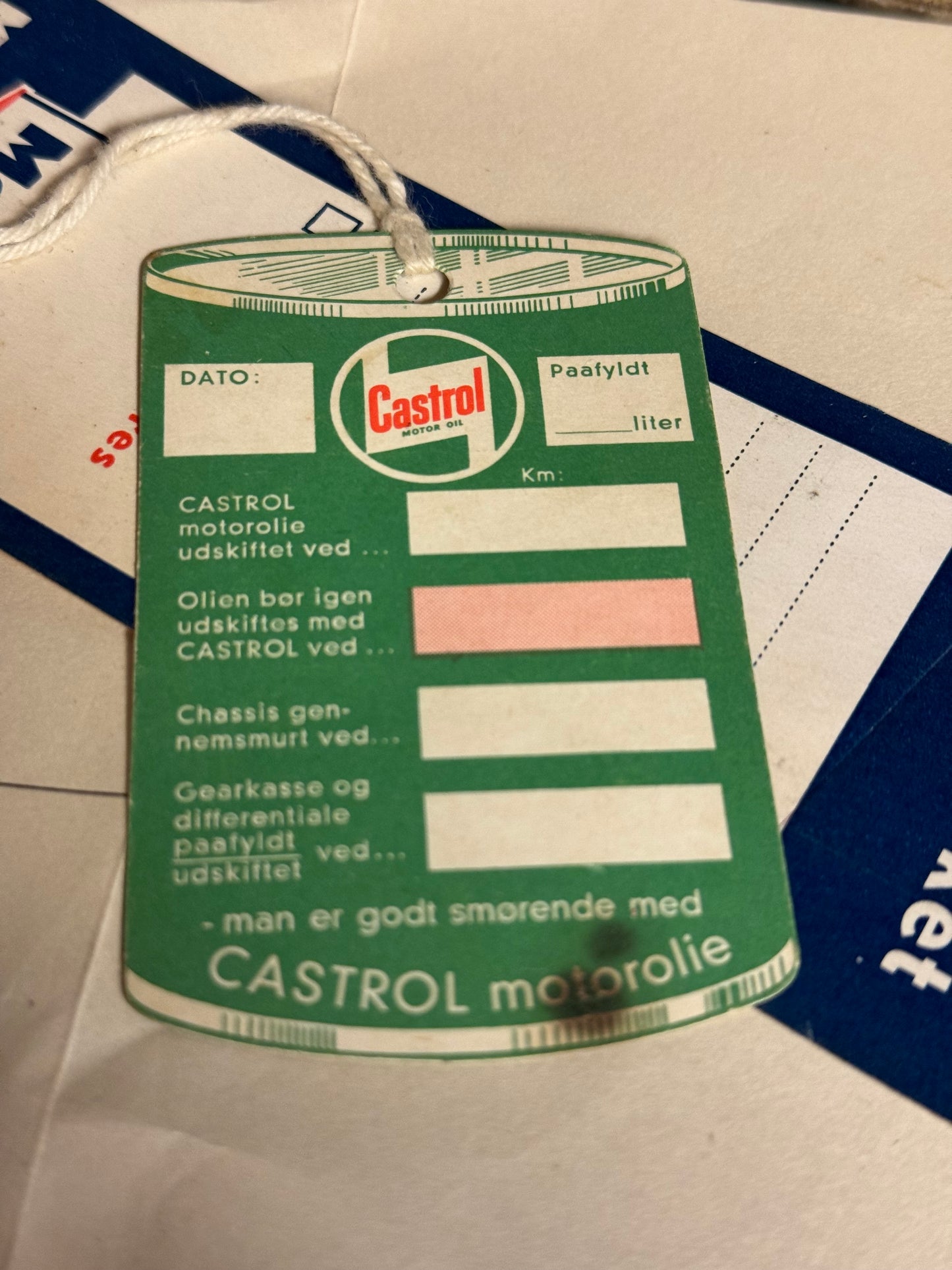Castrol smøreseddel