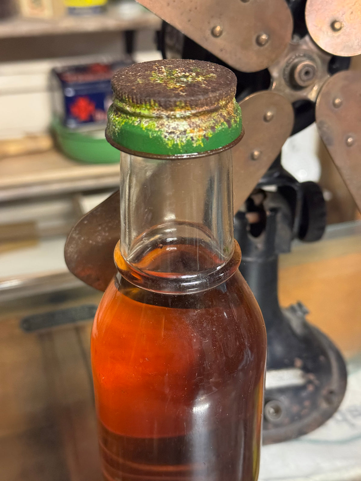 Castrol Wakefield motorolie glasflaske 1950s