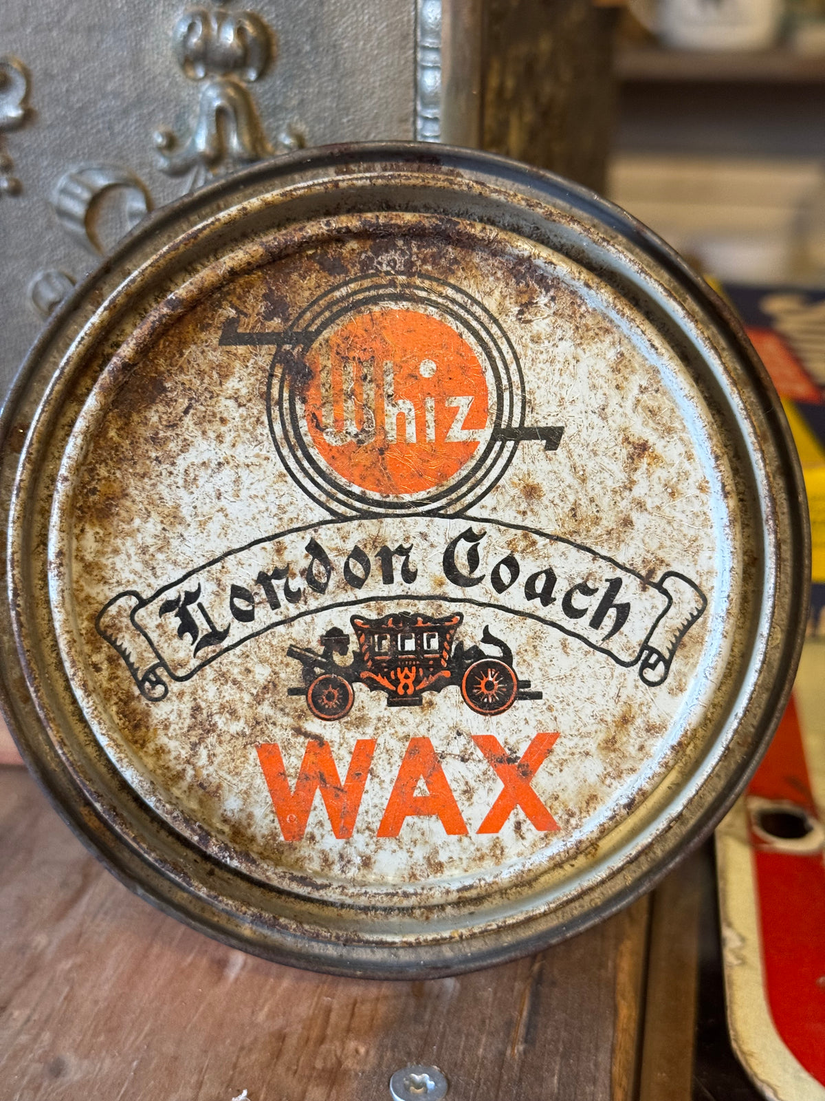 Whiz London Coach Wax fra R.M. Hollingshead Co. 1930/40erne