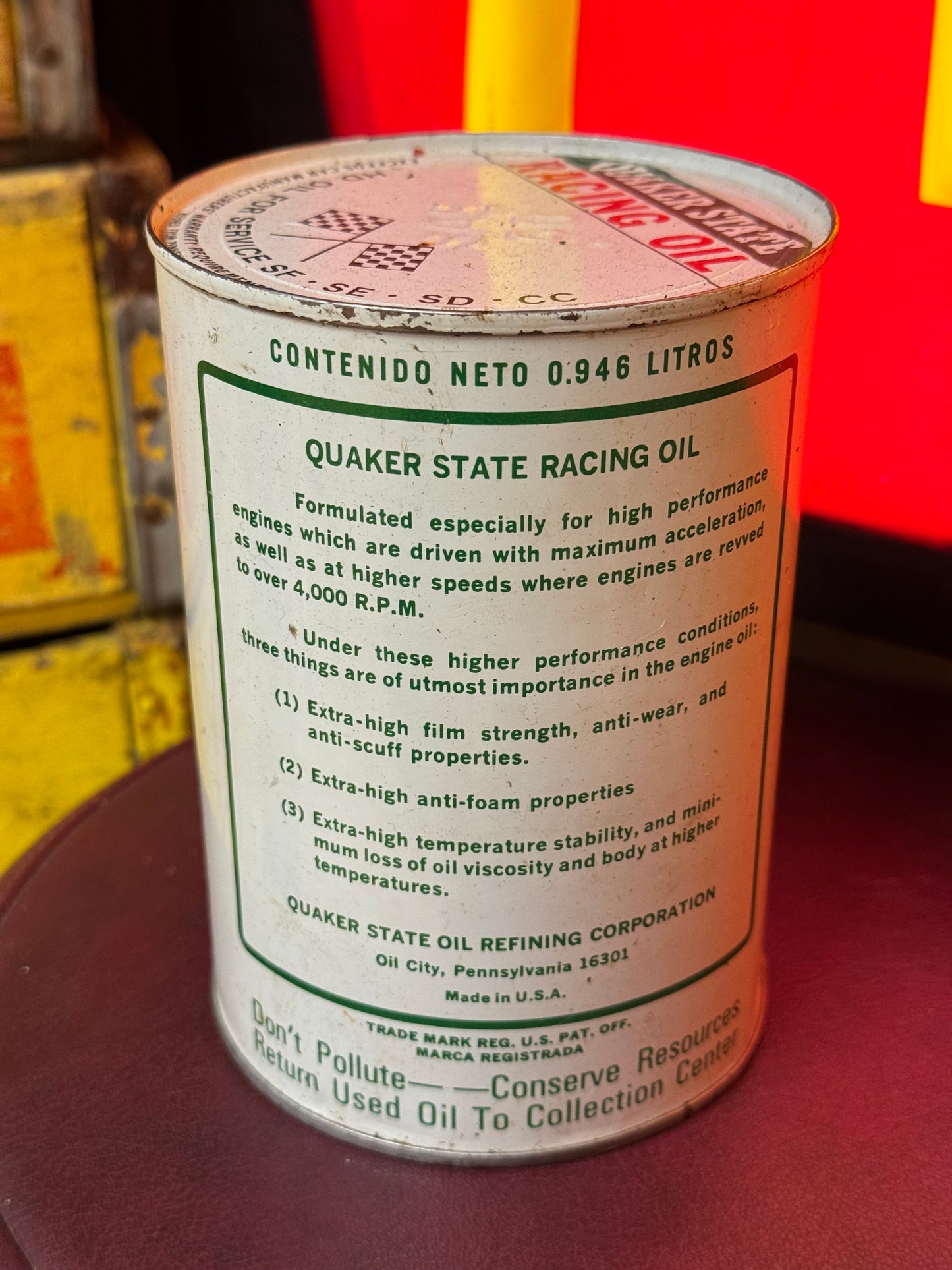 Quaker State Racing Motoe oil