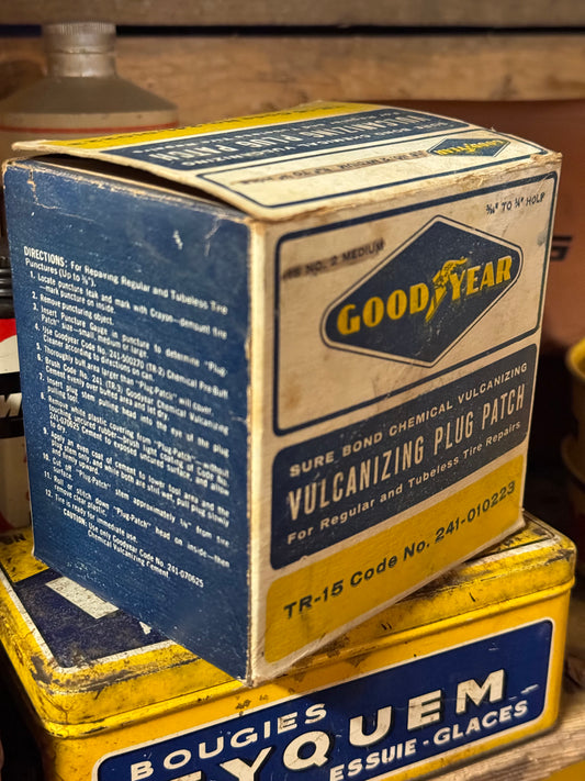 Goodyear Sure Bond Chemical Vulcanizing Plug Patch 1950/60erne
