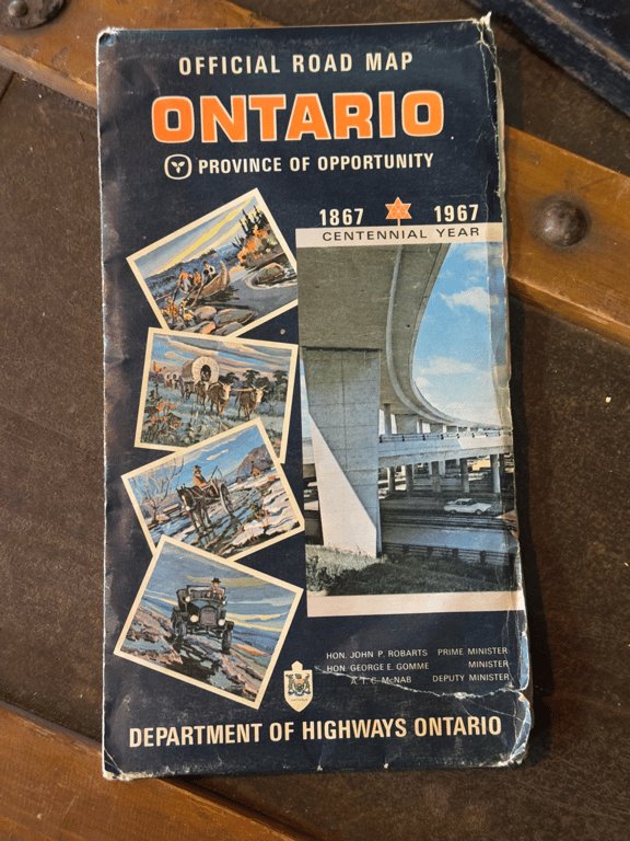 Ontario 1967 vejkort