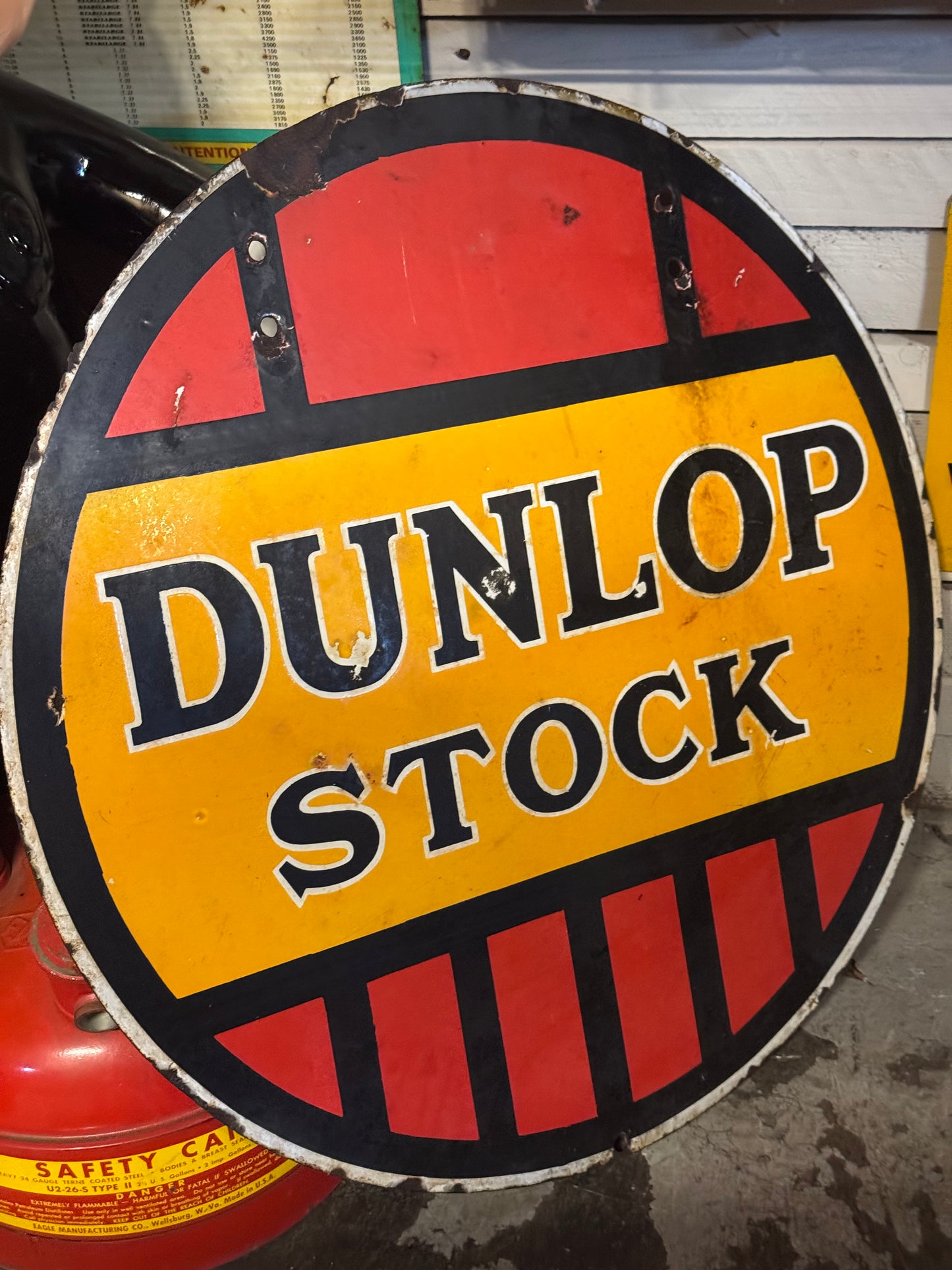 Dunlop stock Emaljeskilt