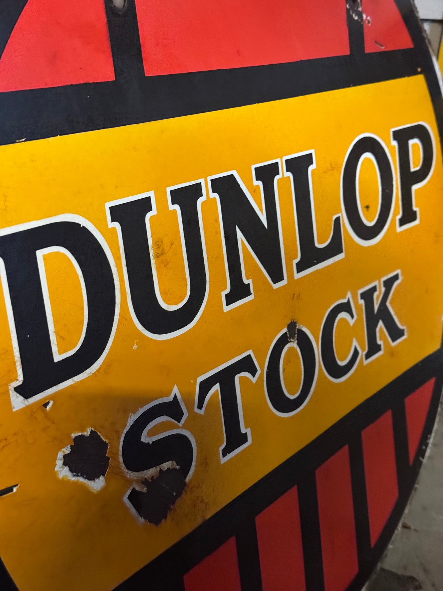 Dunlop stock Emaljeskilt
