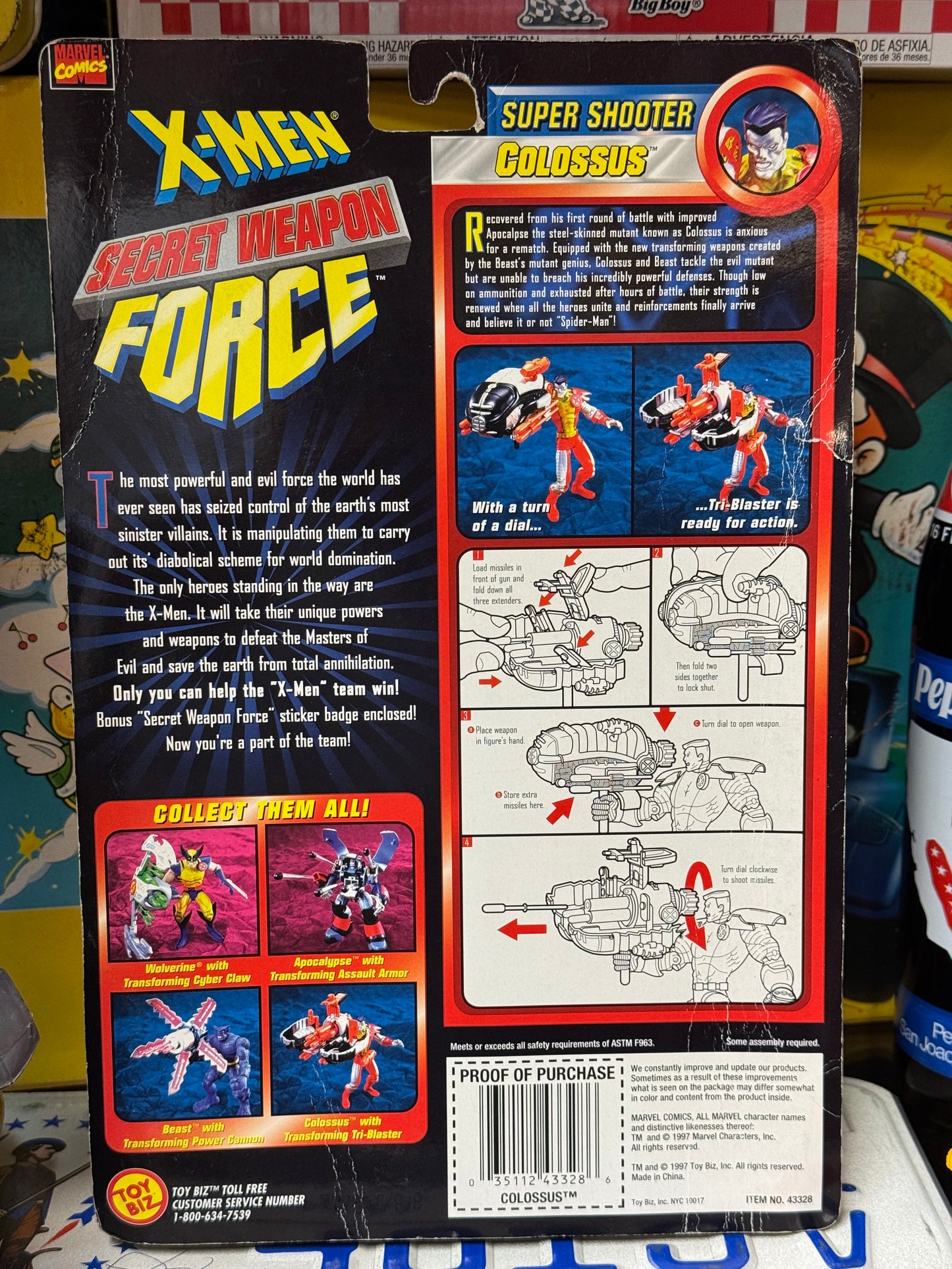 Marvel X-Men Secret Weapon Force Colossus Super Shooters