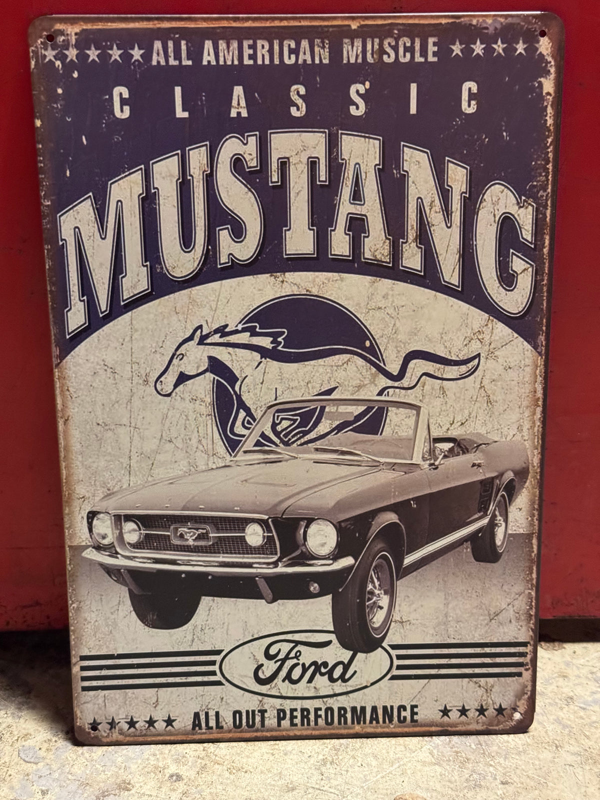 Mustang repro blikskilt 20x30
