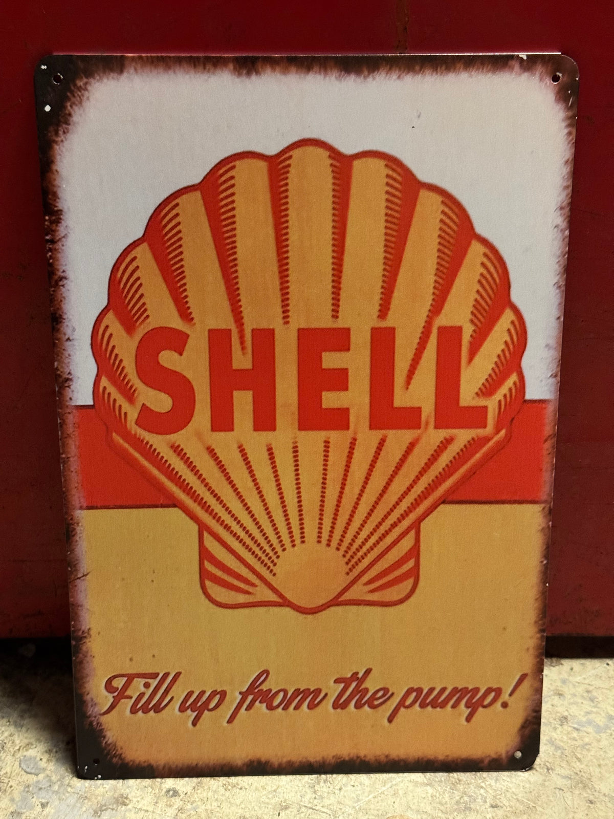 Shell repro blikskilt 20x30