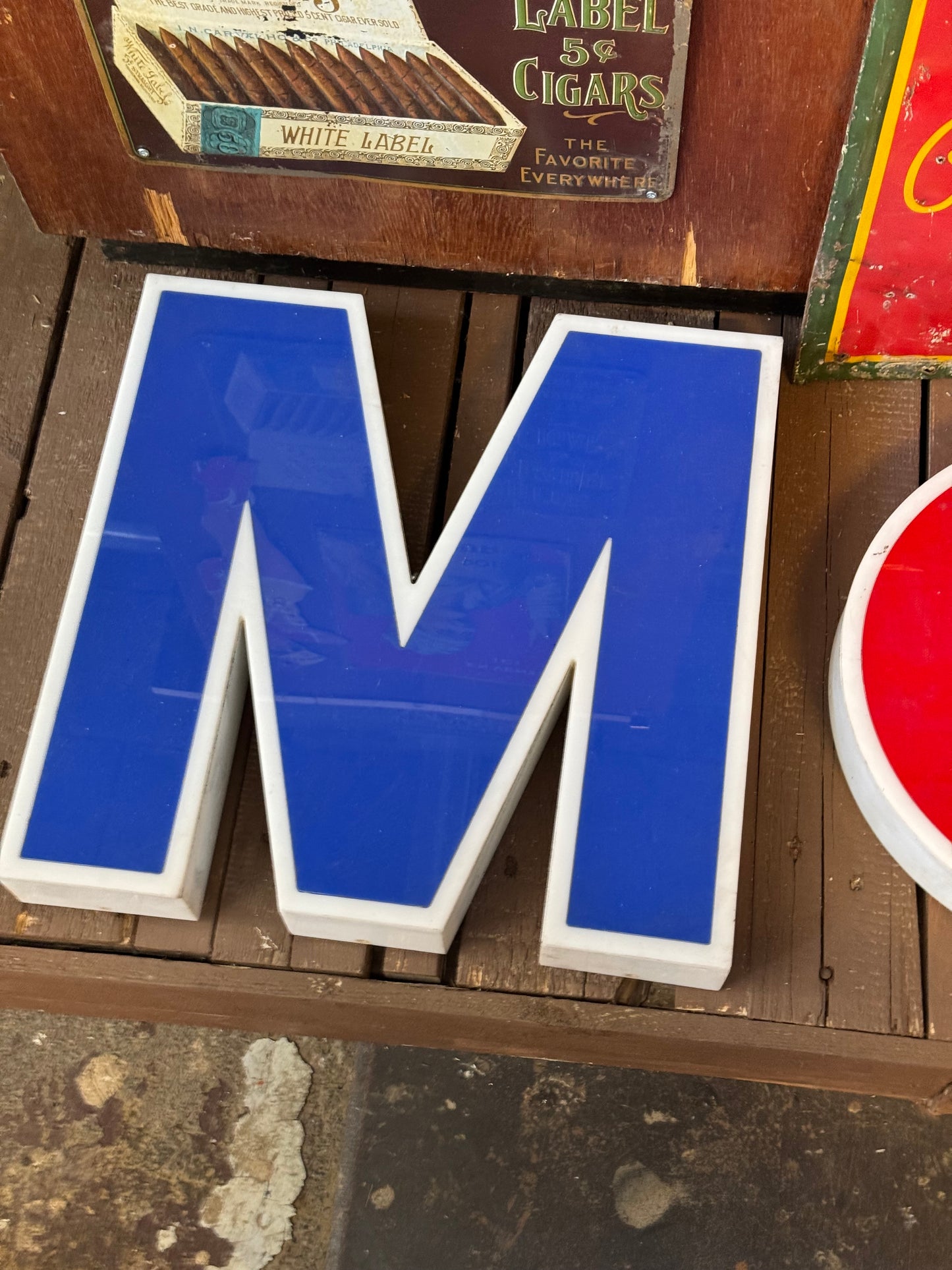 Mobil - Mobiloil lysskilt
