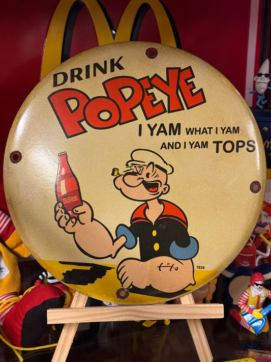Popeye emalje skilt