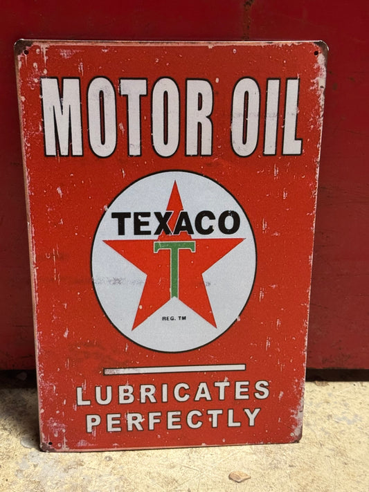 Texaco repro blikskilt 20x30