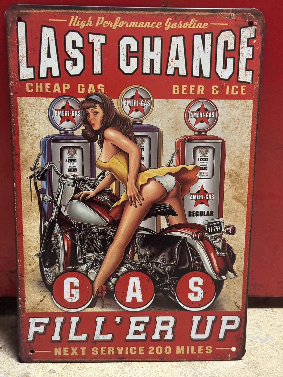 Garage repro blikskilt 20x30
