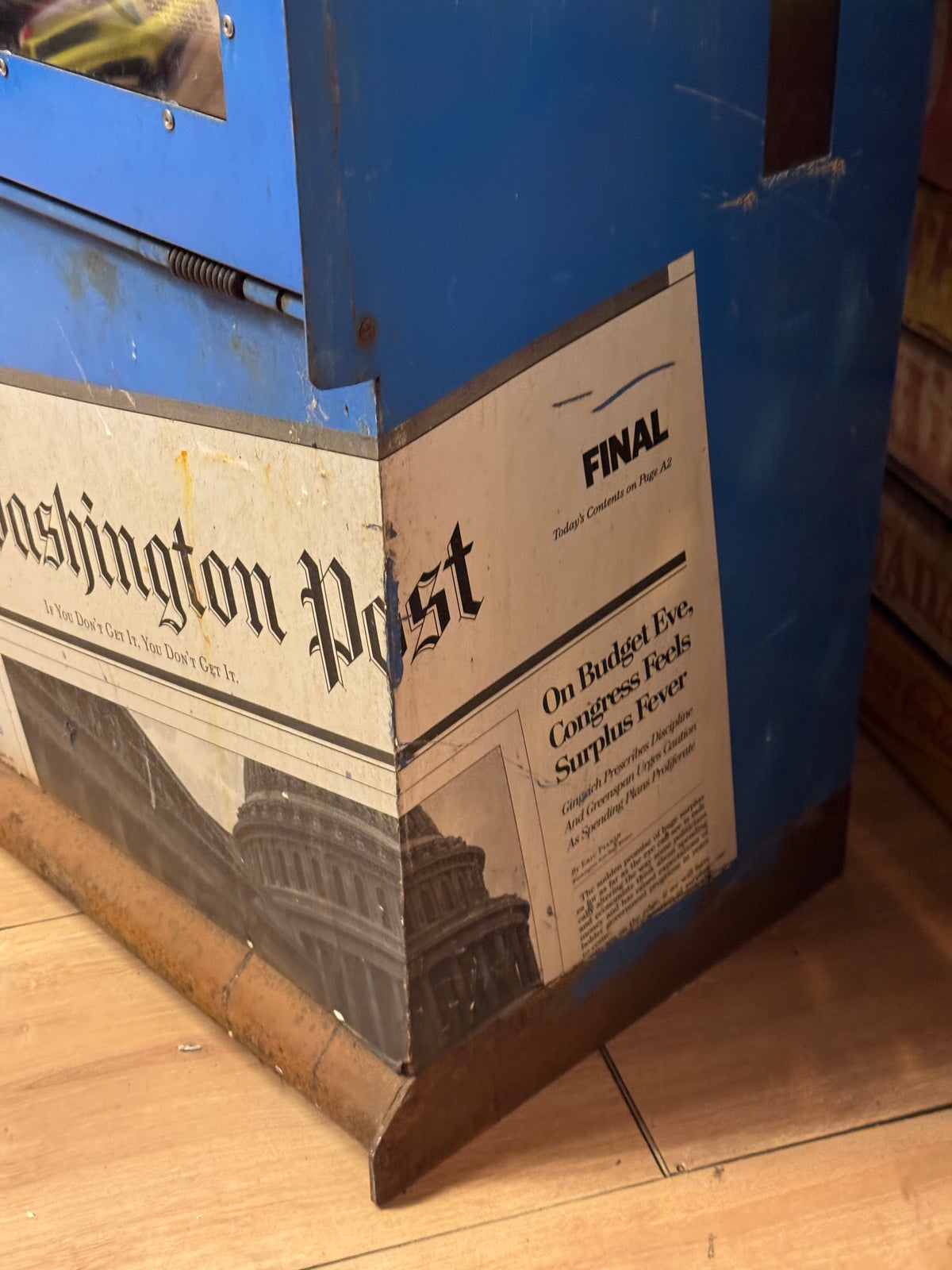 American Washington Post Blue newspaper vendingmachine