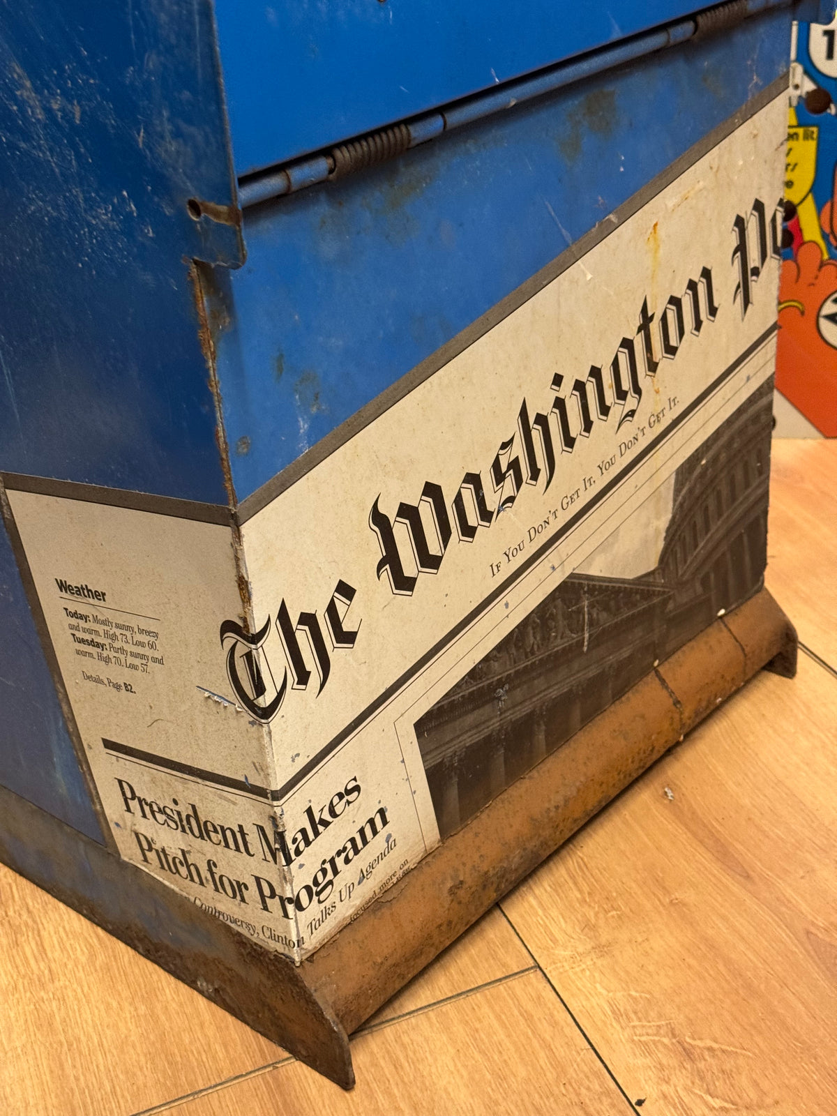 American Washington Post Blue newspaper vendingmachine