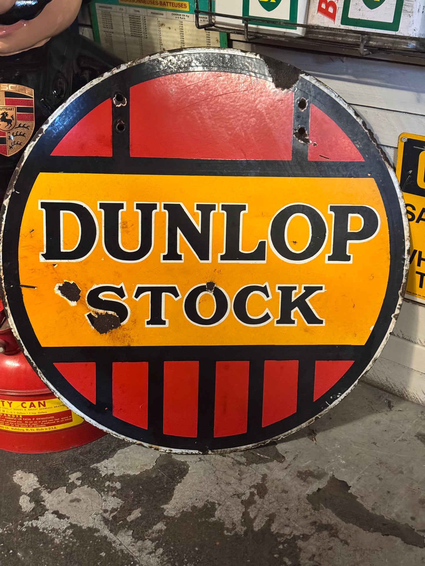 Dunlop stock Emaljeskilt