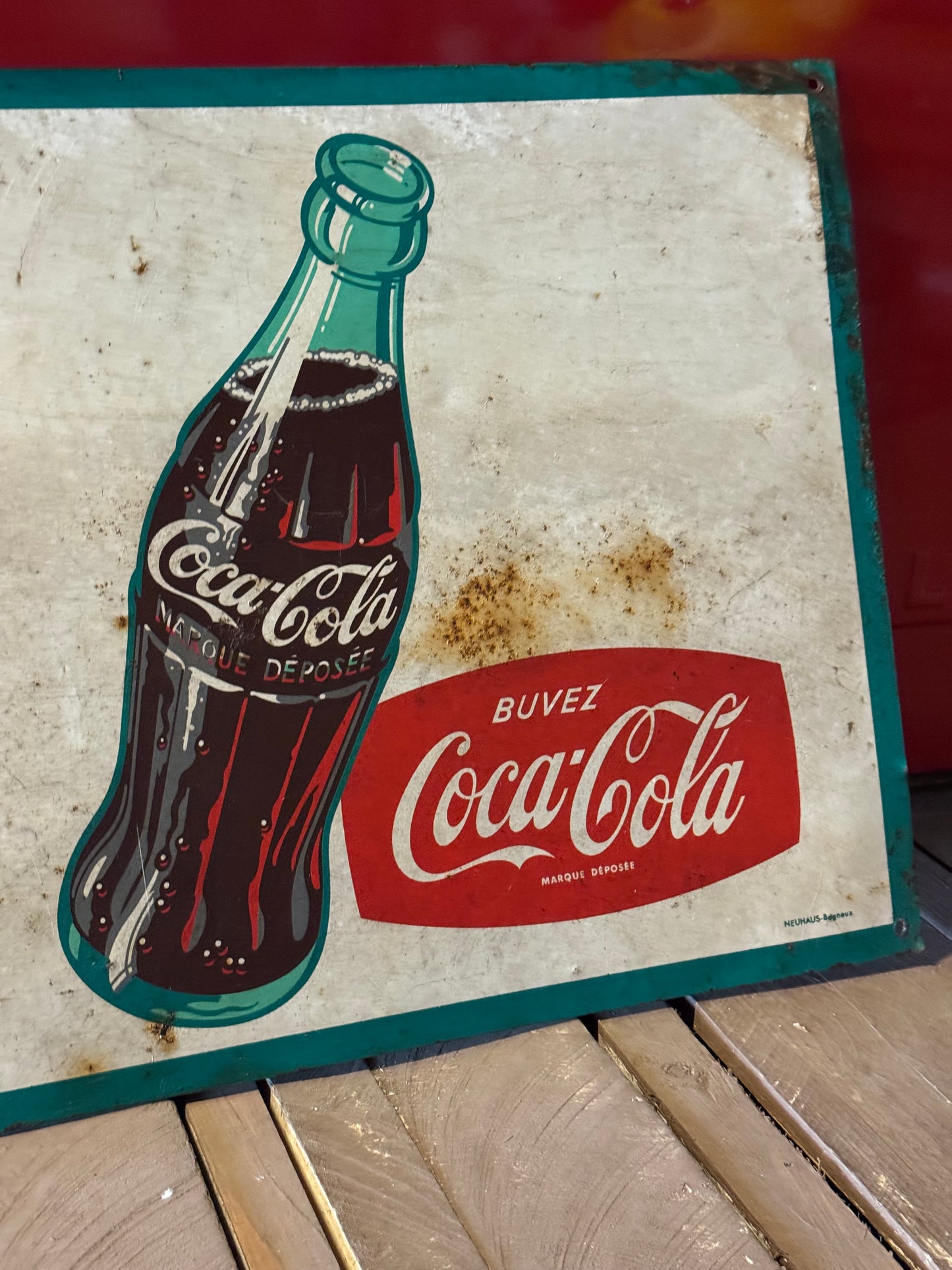 Cola Cola blik skilt Fransk