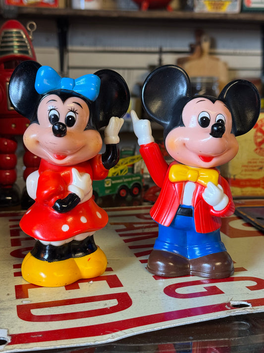 Mickey & Minnie Mouse sparrebøsse sæt 1980erne