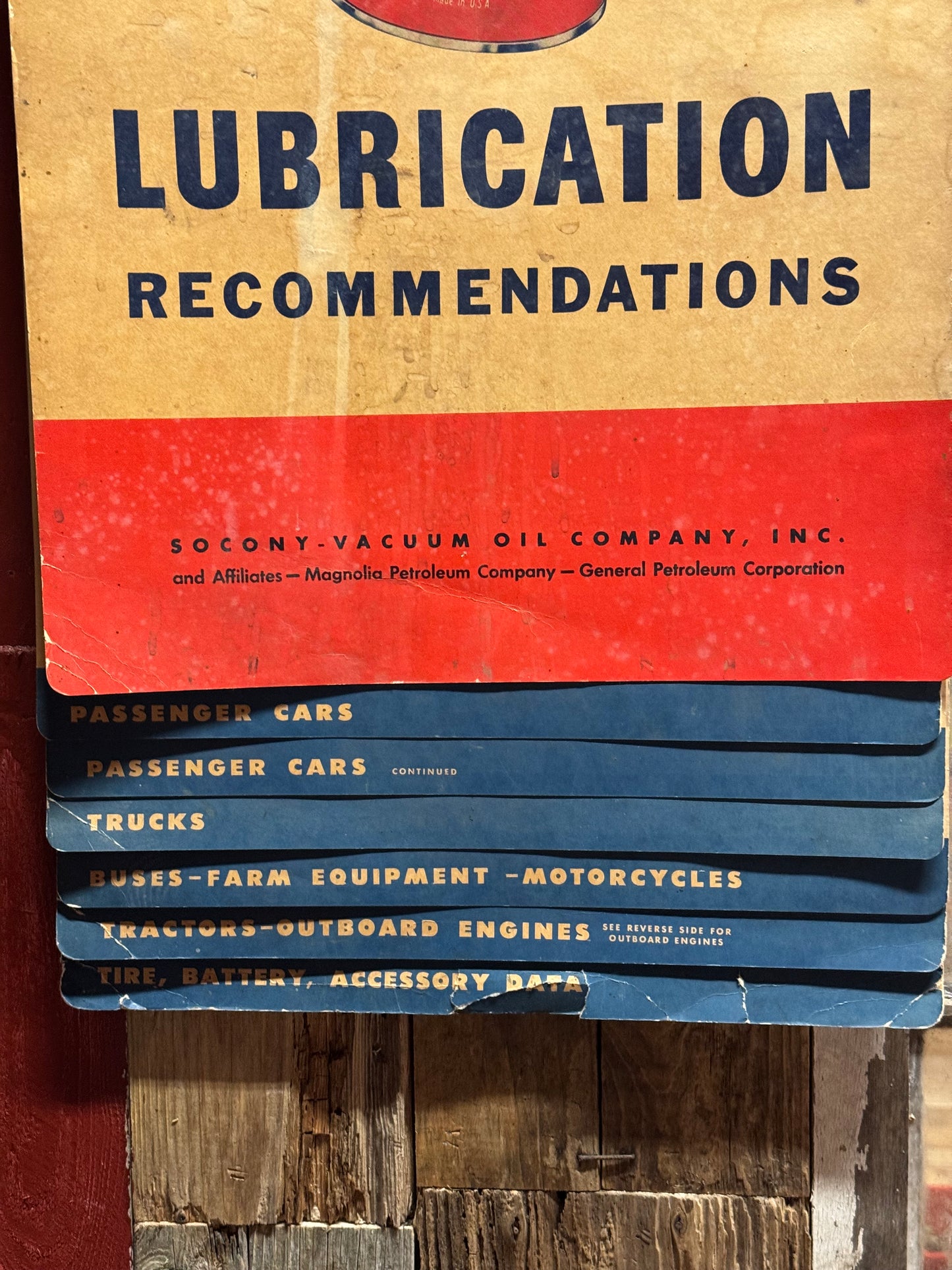 Mobiloil smøreguide 1950erne