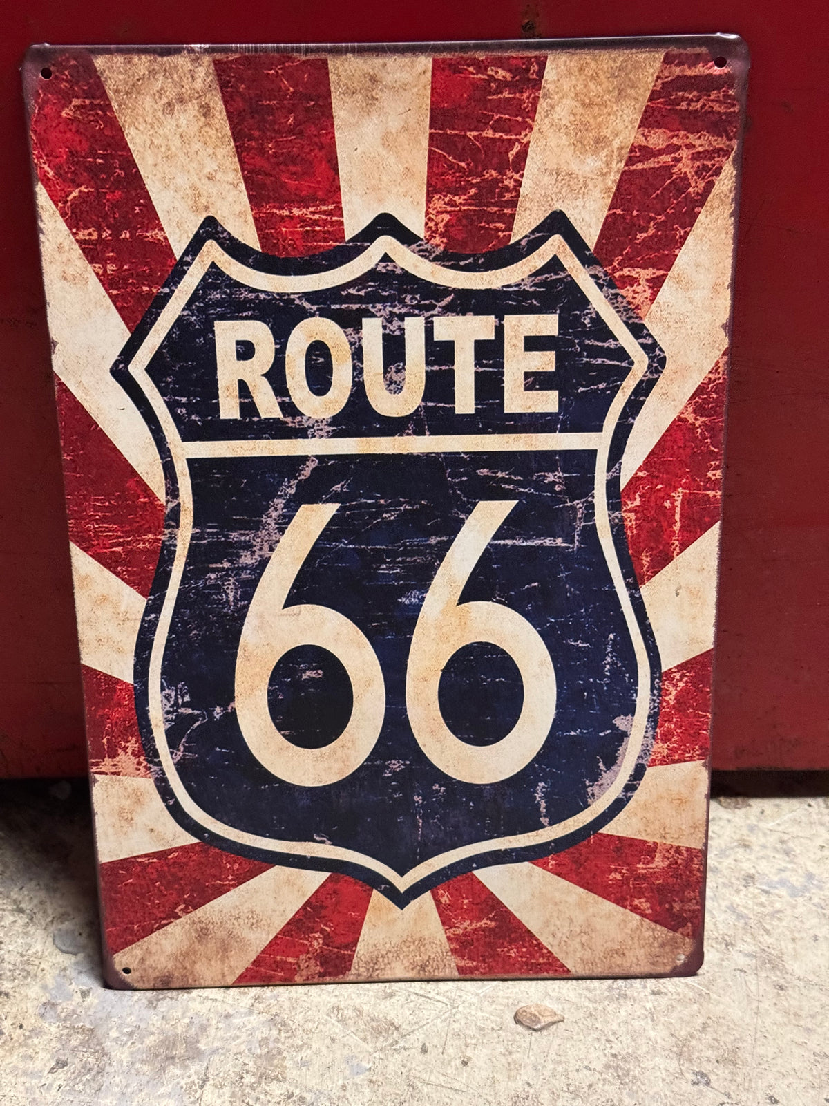 Route 66 repro blikskilt 20x30
