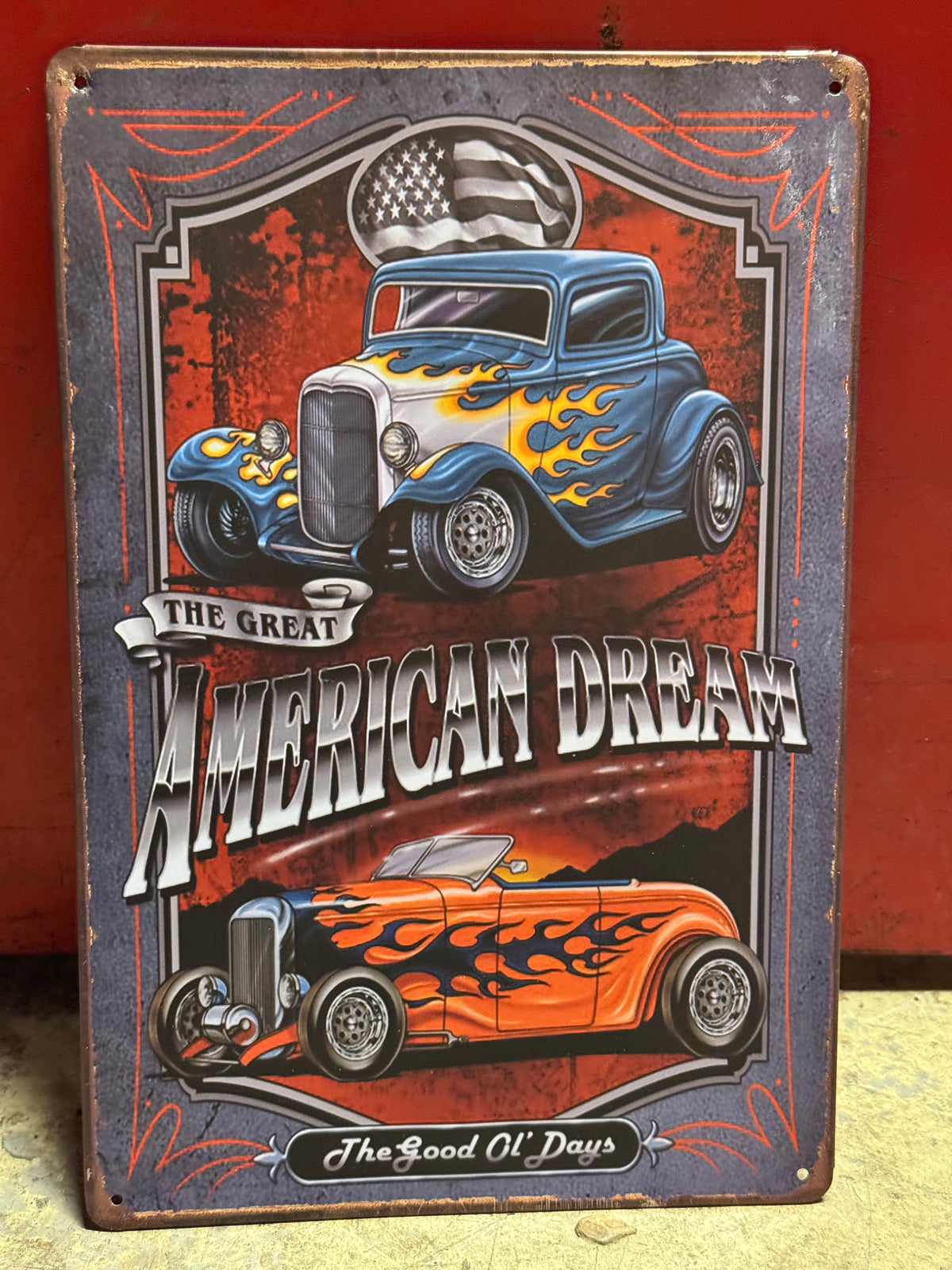 Hot Rod repro blikskilt 20x30