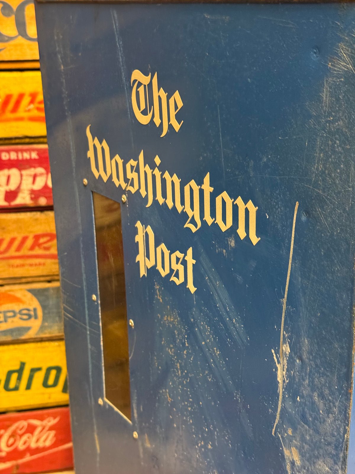 American Washington Post Blue newspaper vendingmachine