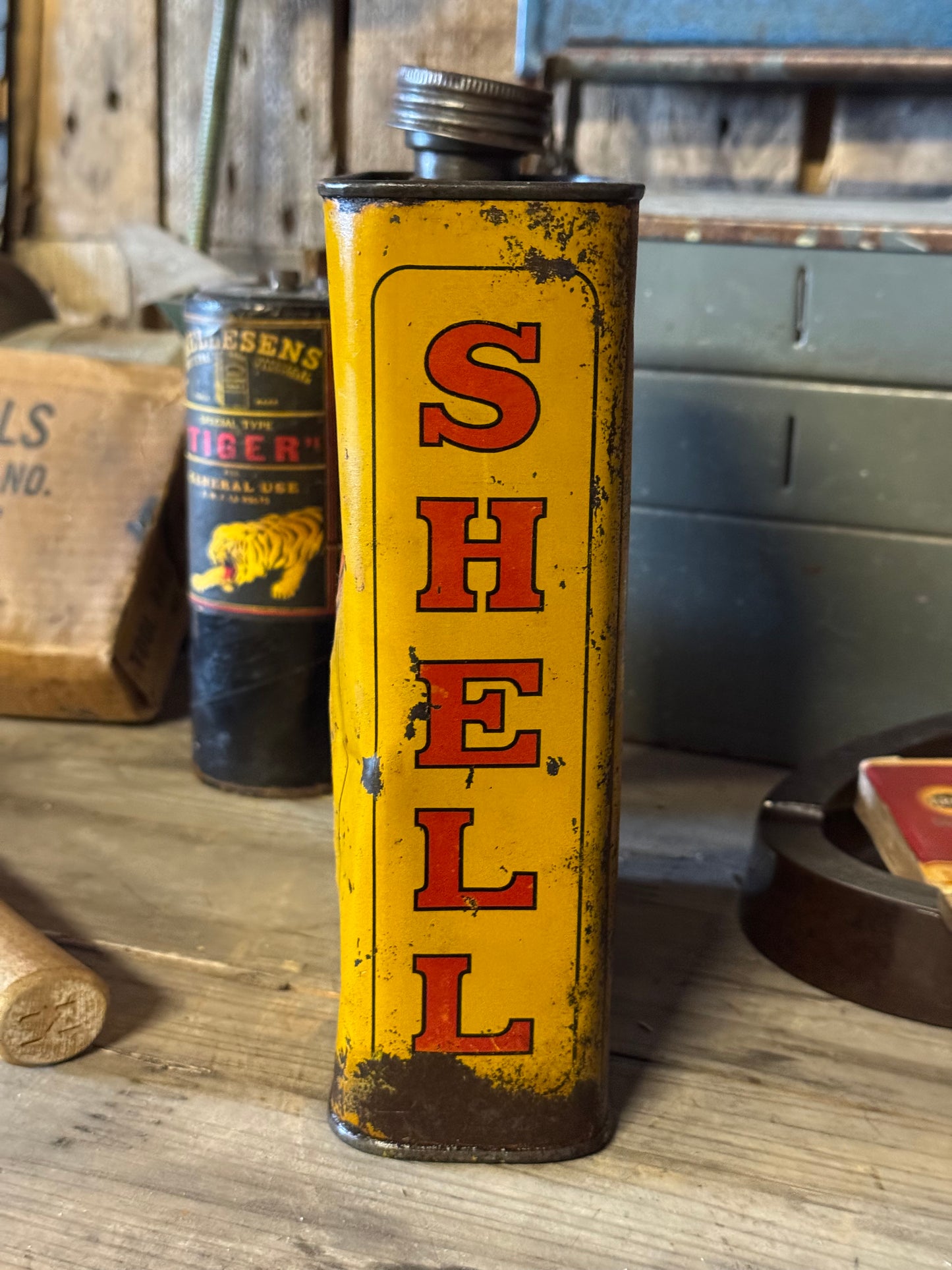 Shell 2L oliedåse 1930-40erne