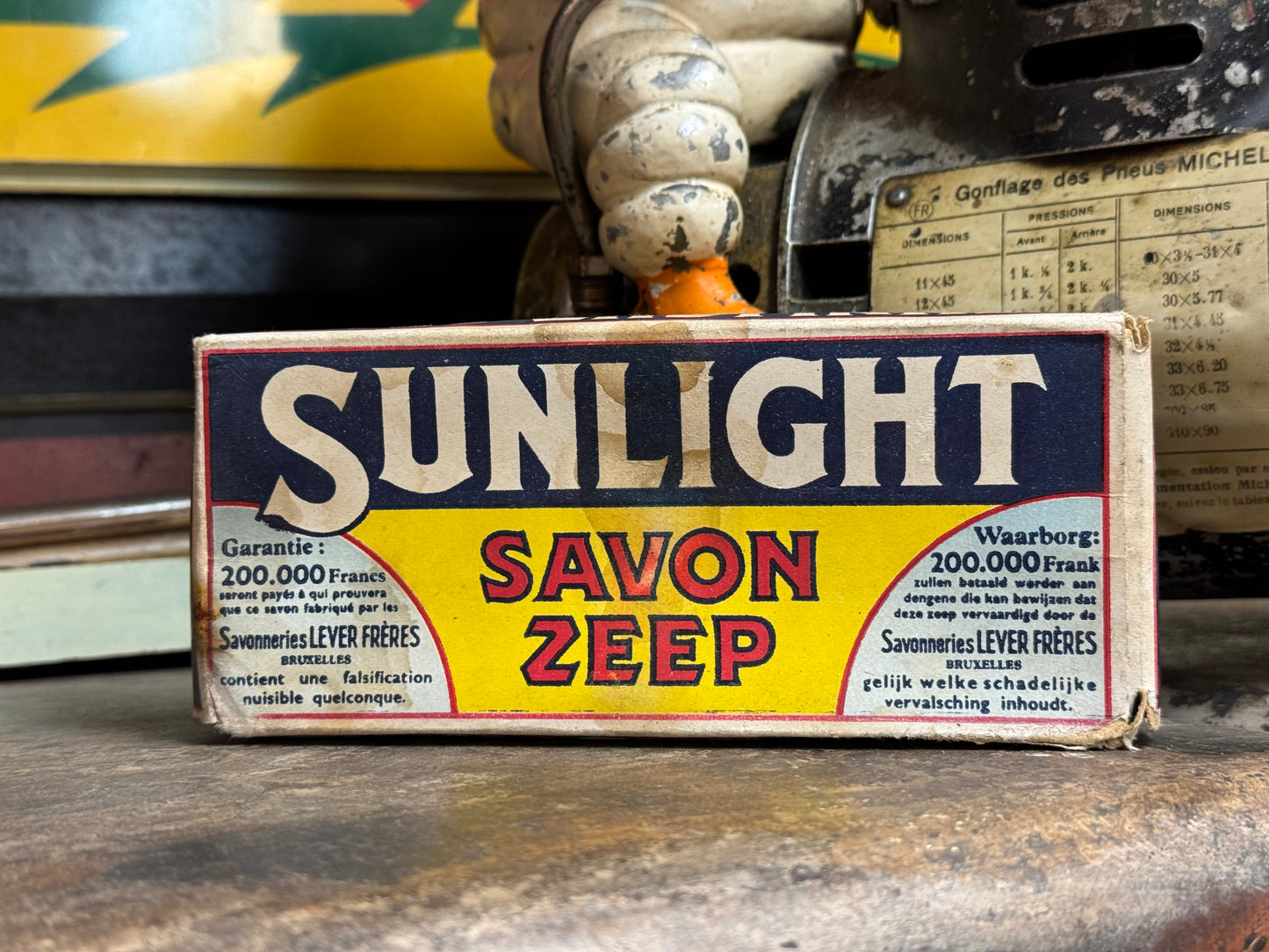 Sunlight sæbeæske fra Lever Brothers 1930-1960