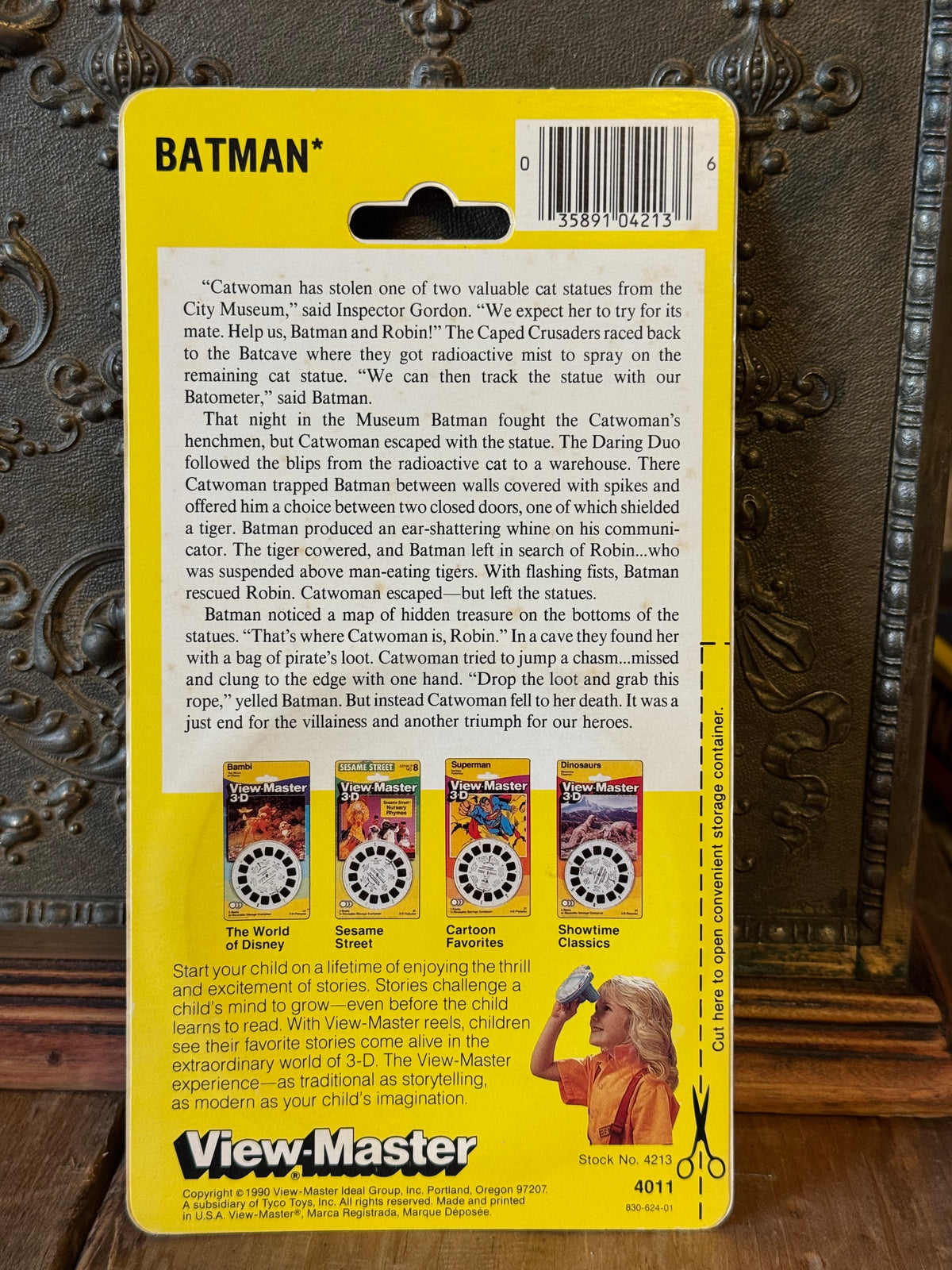 vintage Batman 3D View-Master pakke fra 1976 med 3-D billeder