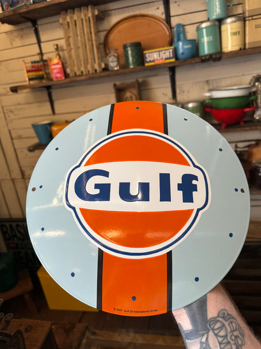 Gulf emalje skilt