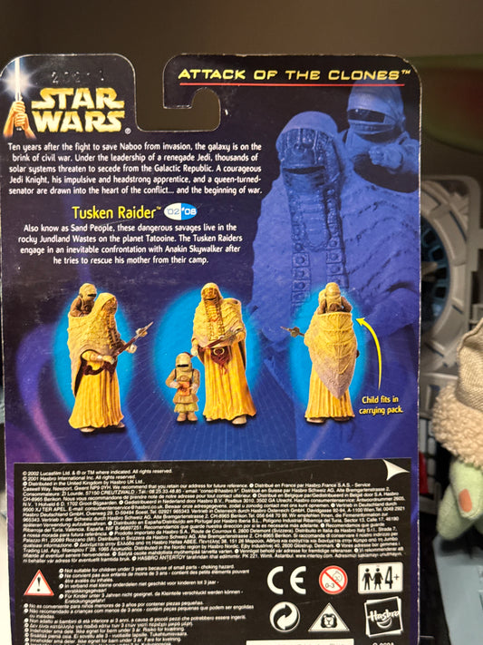Star Wars Attack of the Clones Tusken Raider (Female with Tusken Child) actionfigur 2002
