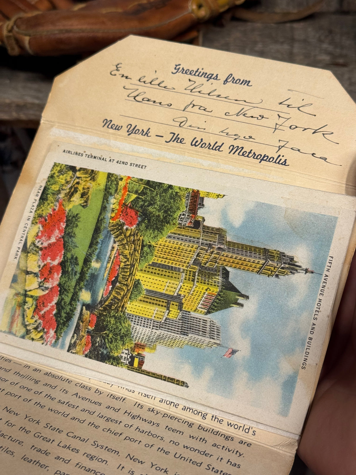 Postkort New York – "The World Metropolis" 1940erne