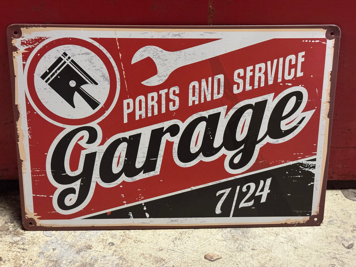 Garage blikskilt