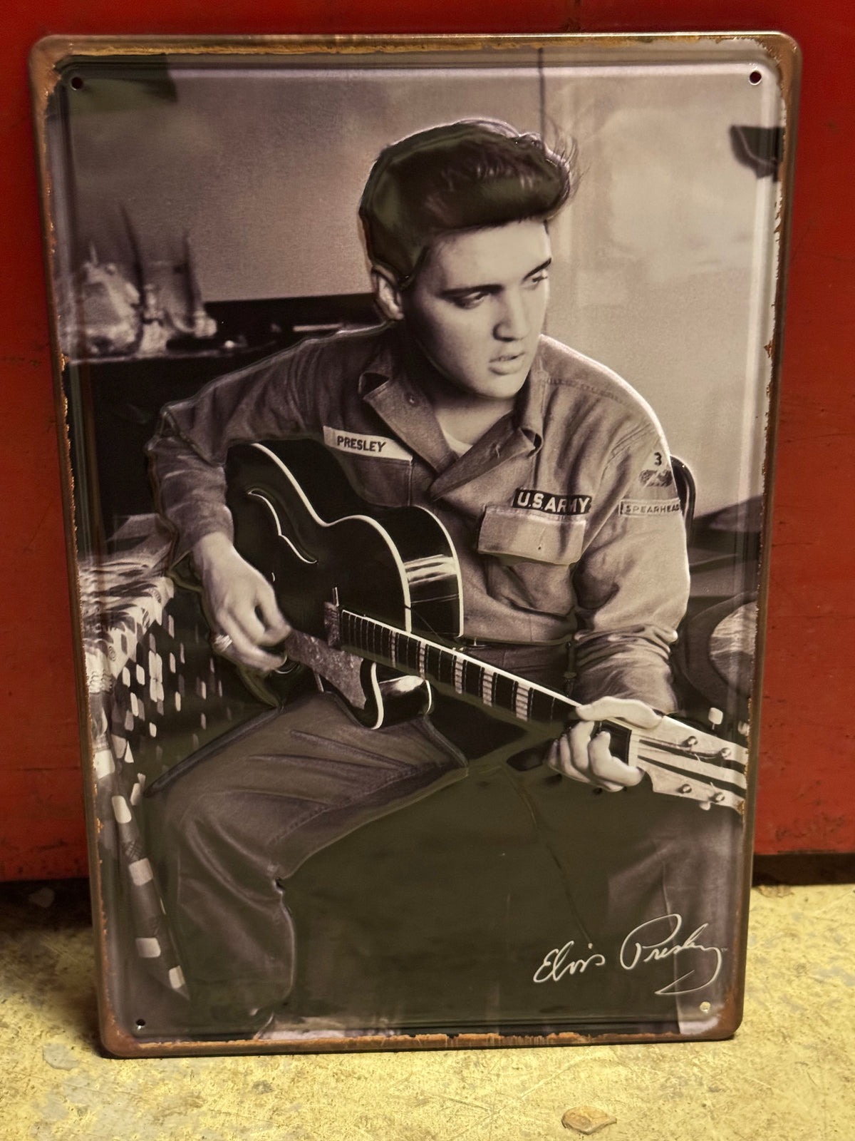 Elvis repro blikskilt 20x30