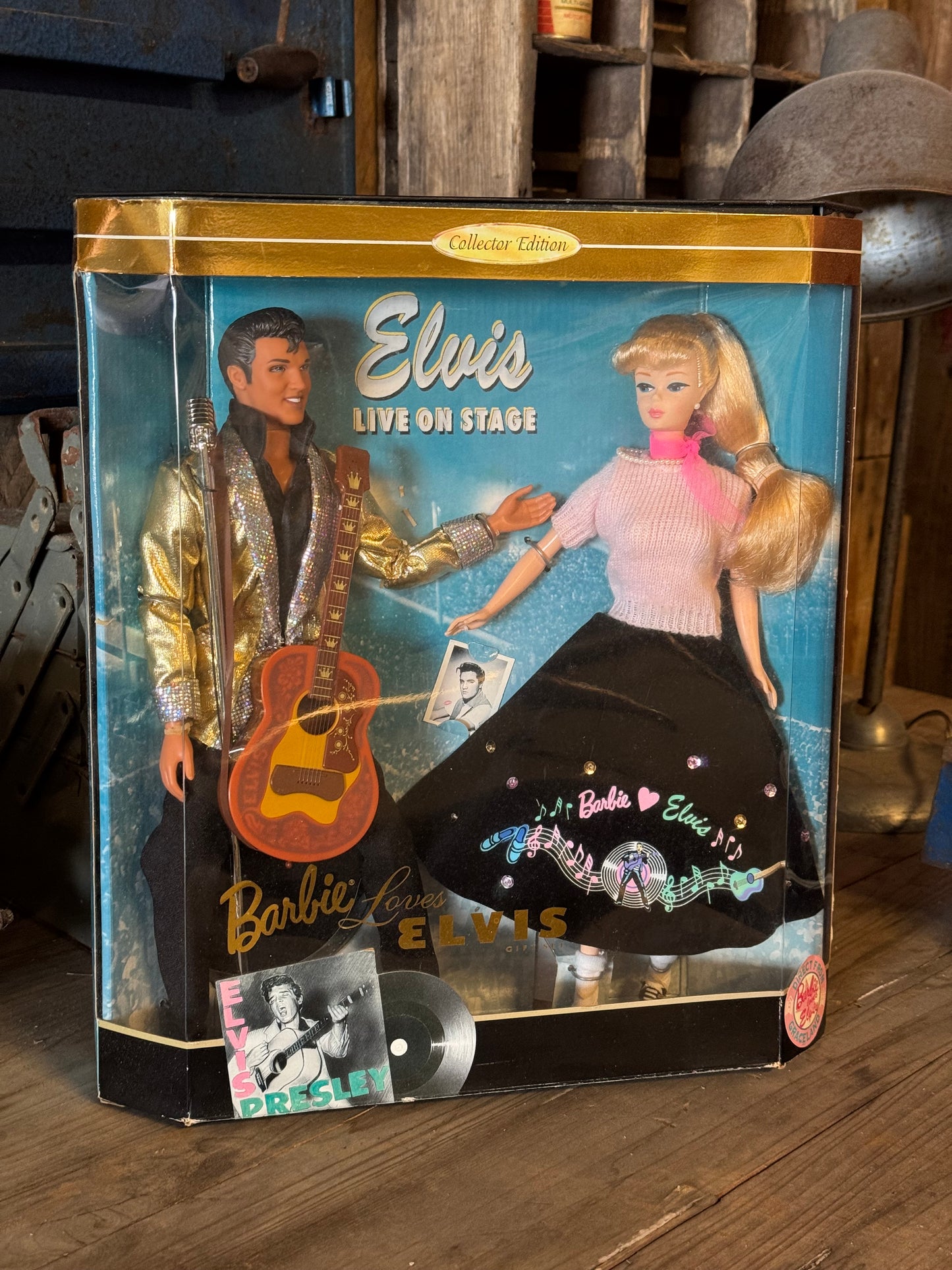 Mattel Barbie Loves Elvis Collector Edition dukkesæt fra 1996