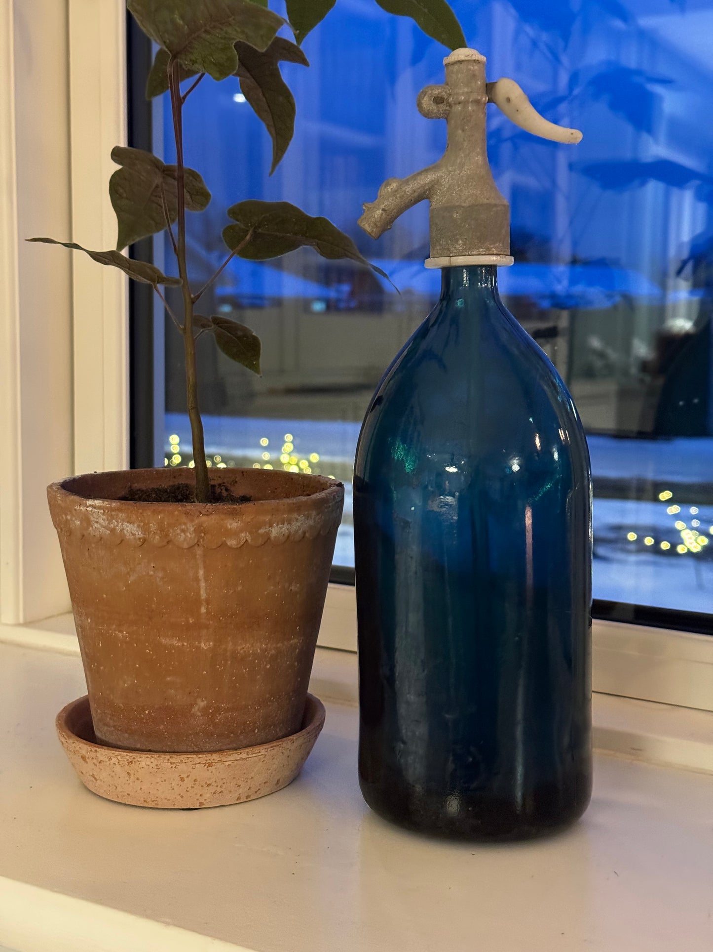 Sifonflaske 2L - Mørk blå