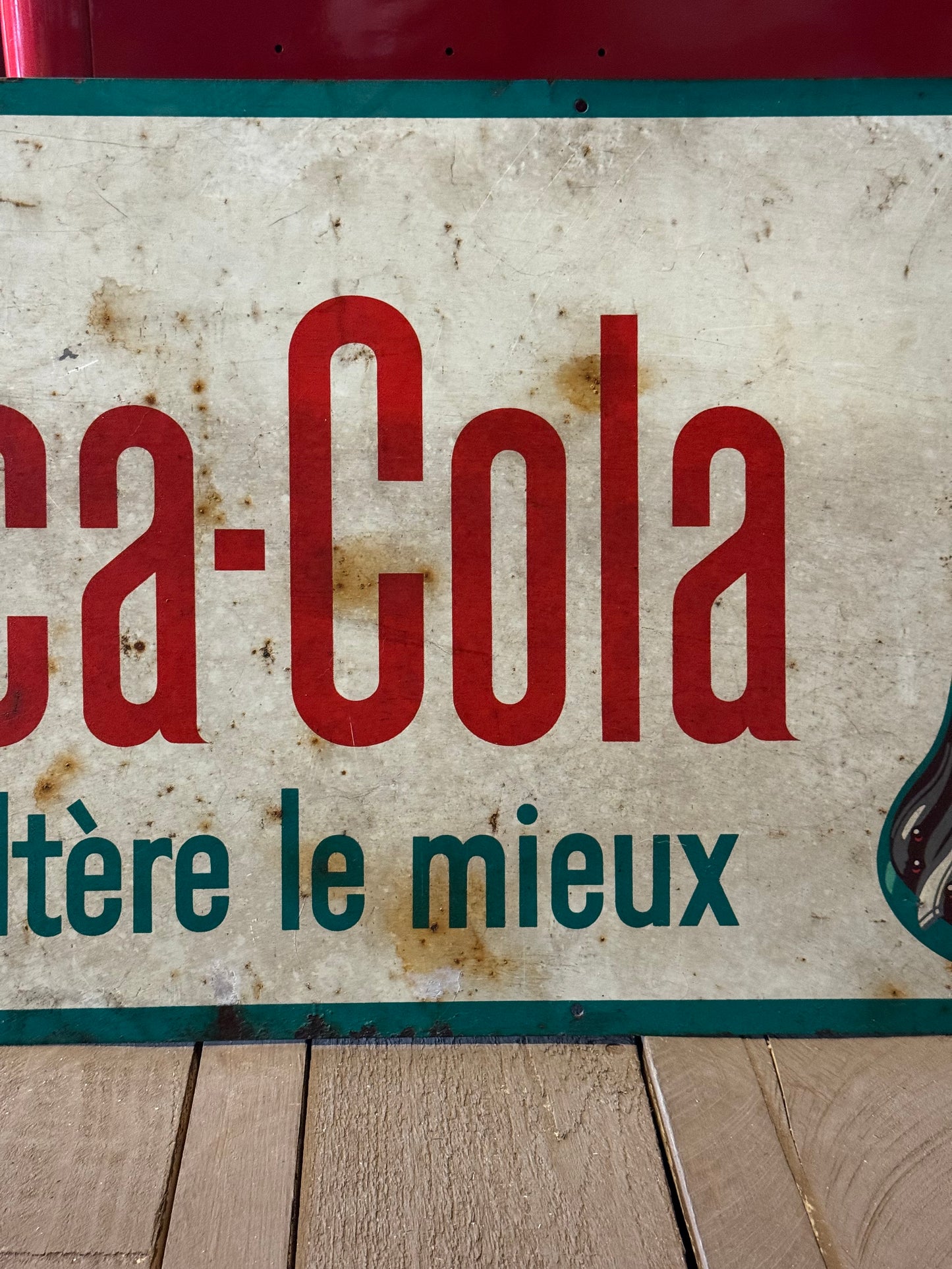 Cola Cola blik skilt Fransk