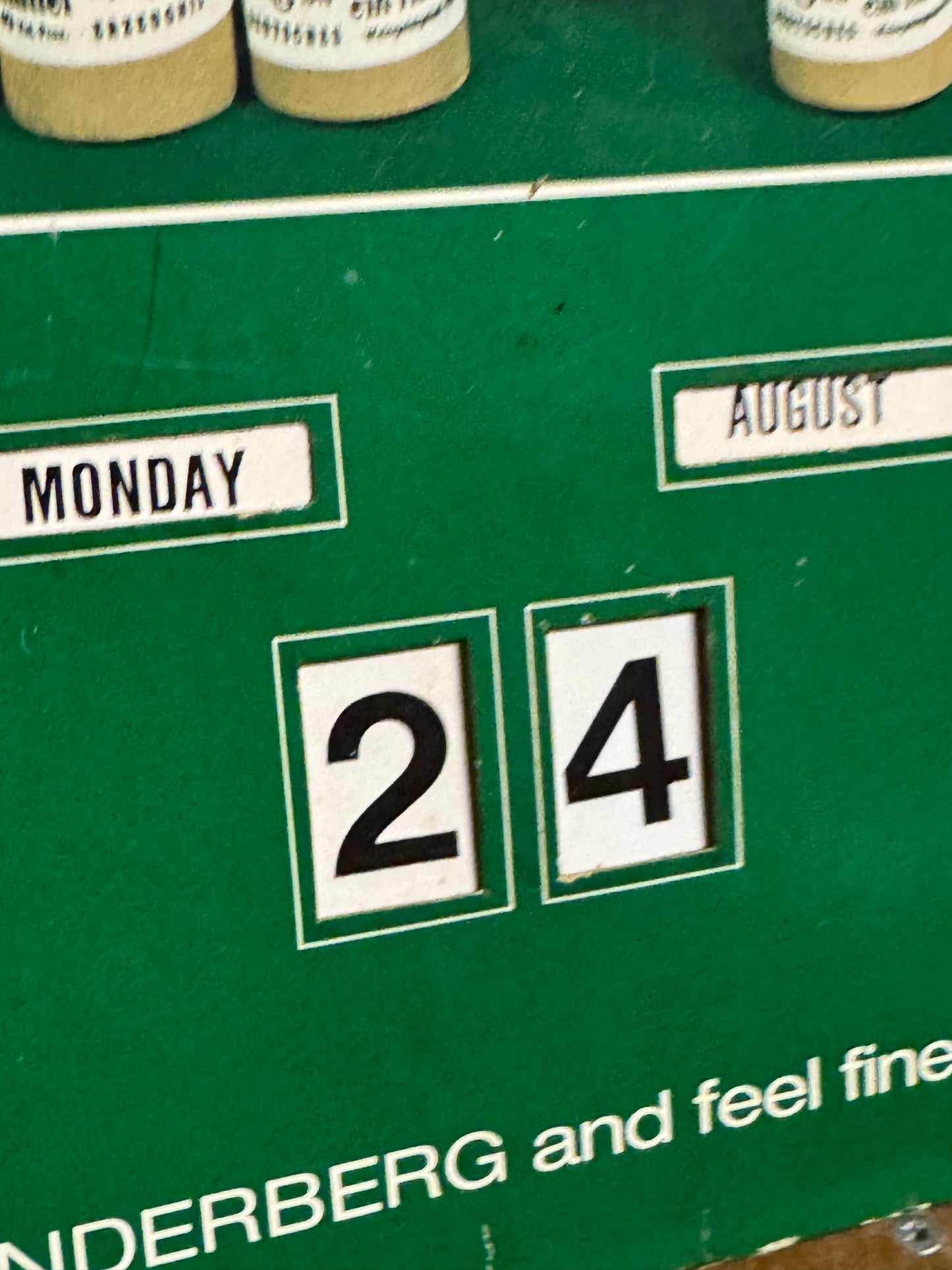 Underberg kalender 1970erne