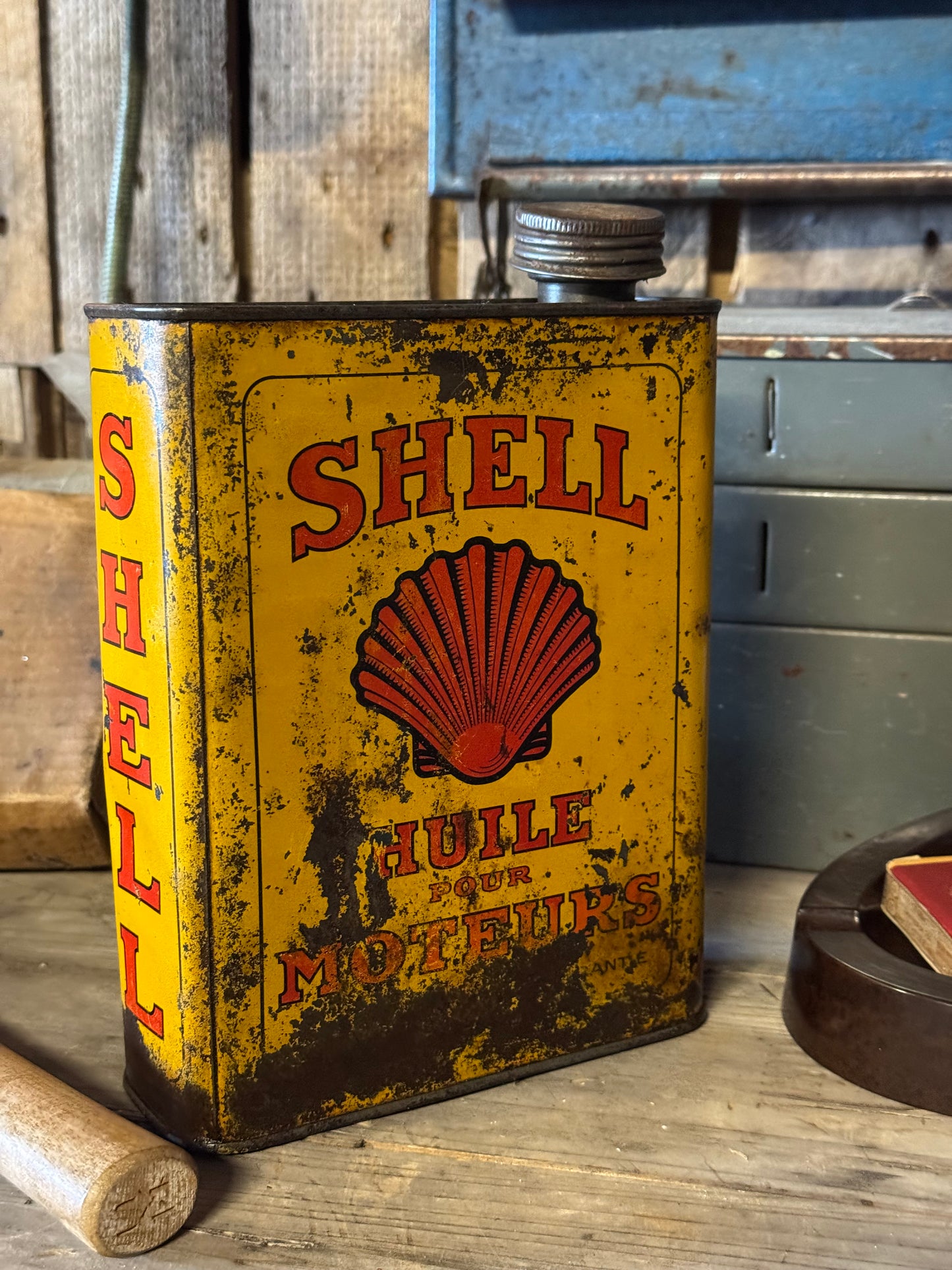 Shell 2L oliedåse 1930-40erne