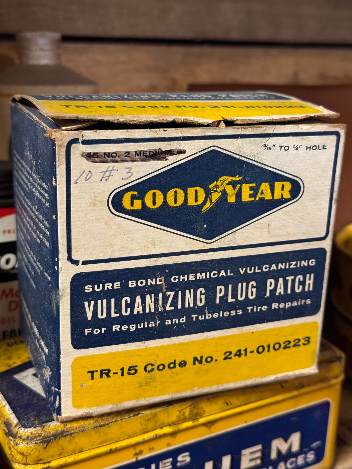 Goodyear Sure Bond Chemical Vulcanizing Plug Patch 1950/60erne