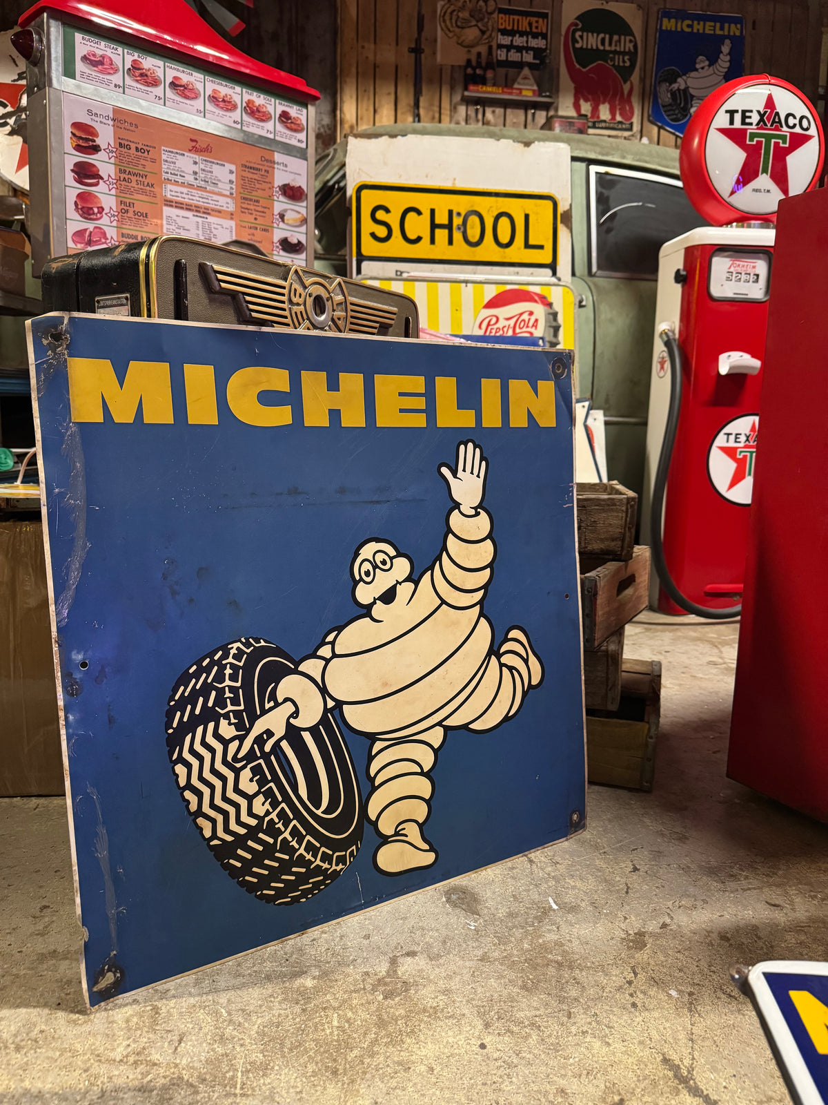 Michelin blikskilt 1970erne